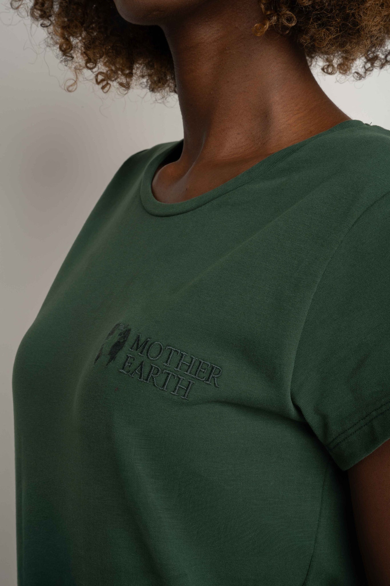 T-SHIRT DAMSKI CIEMNOZIELONY - PETIT