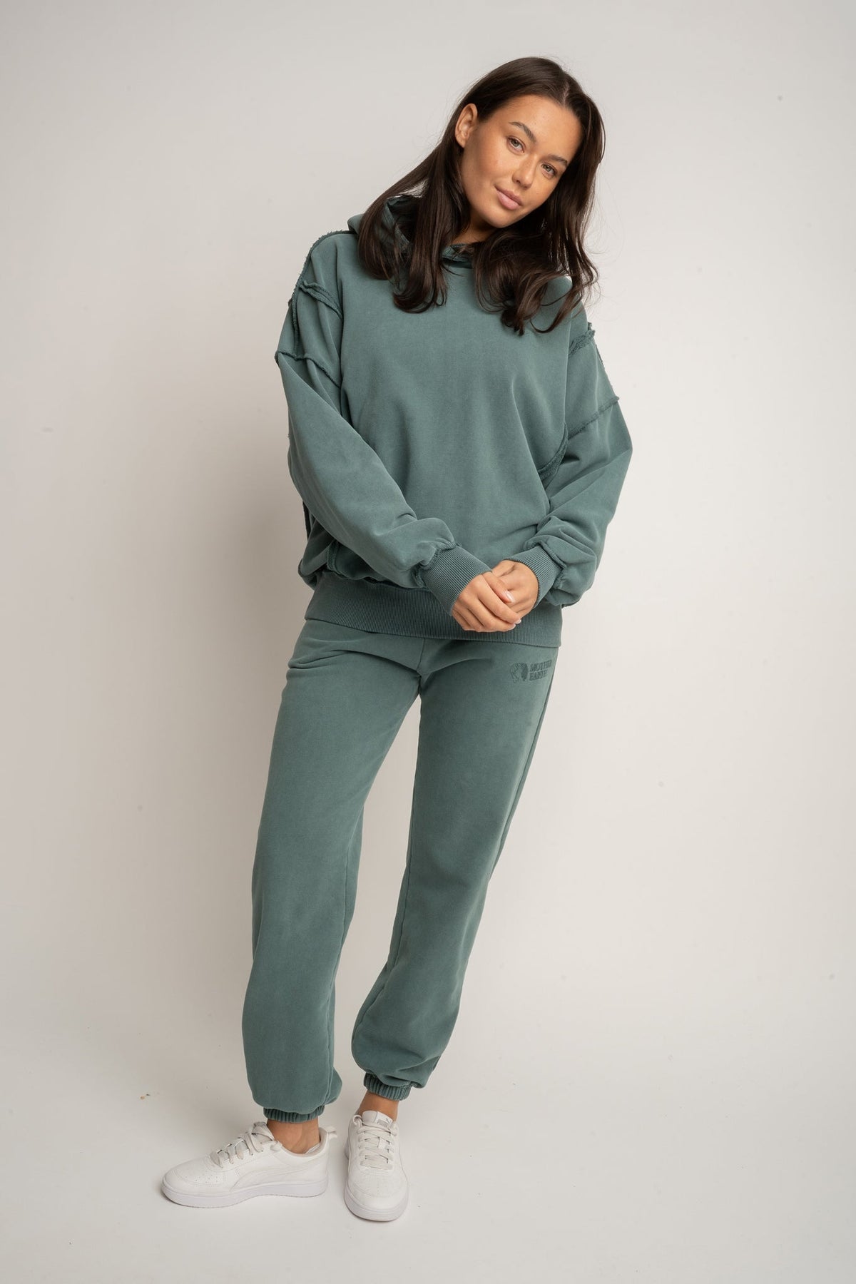 OVERSIZED WASHED SWEATSHIRT GREEN - OSLO