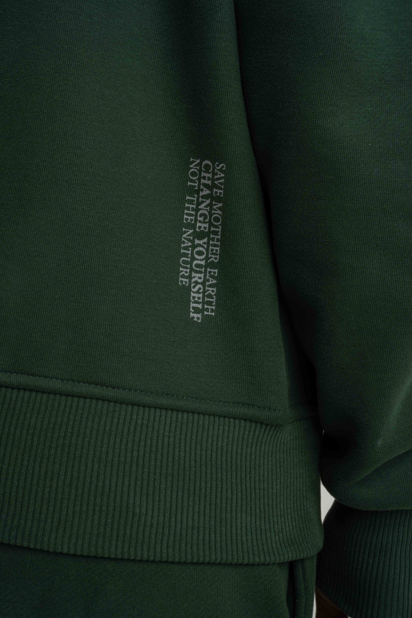 BLUZA Z KAPTUREM CIEMNOZIELONA- MURIA