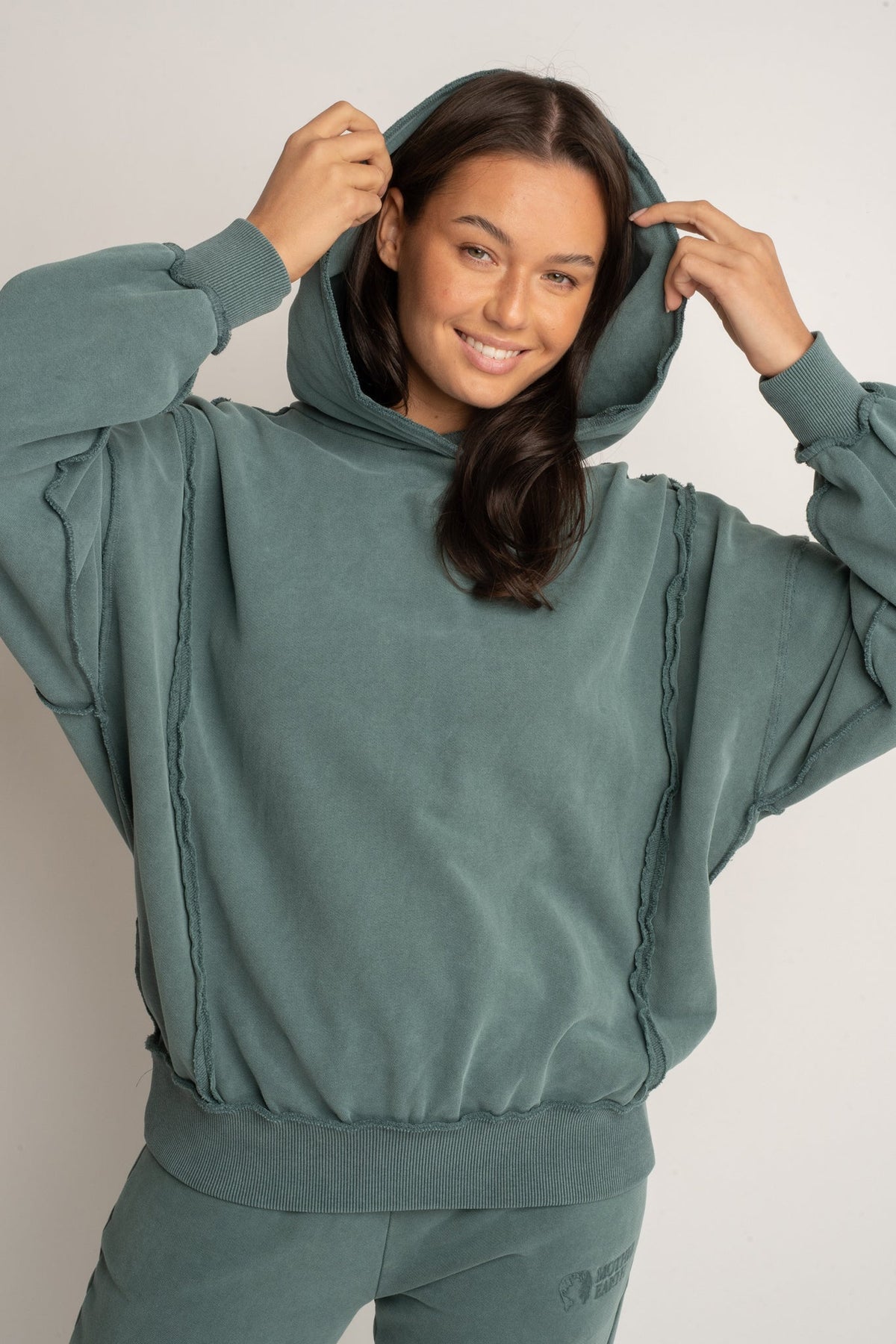 OVERSIZED WASHED SWEATSHIRT GREEN - OSLO