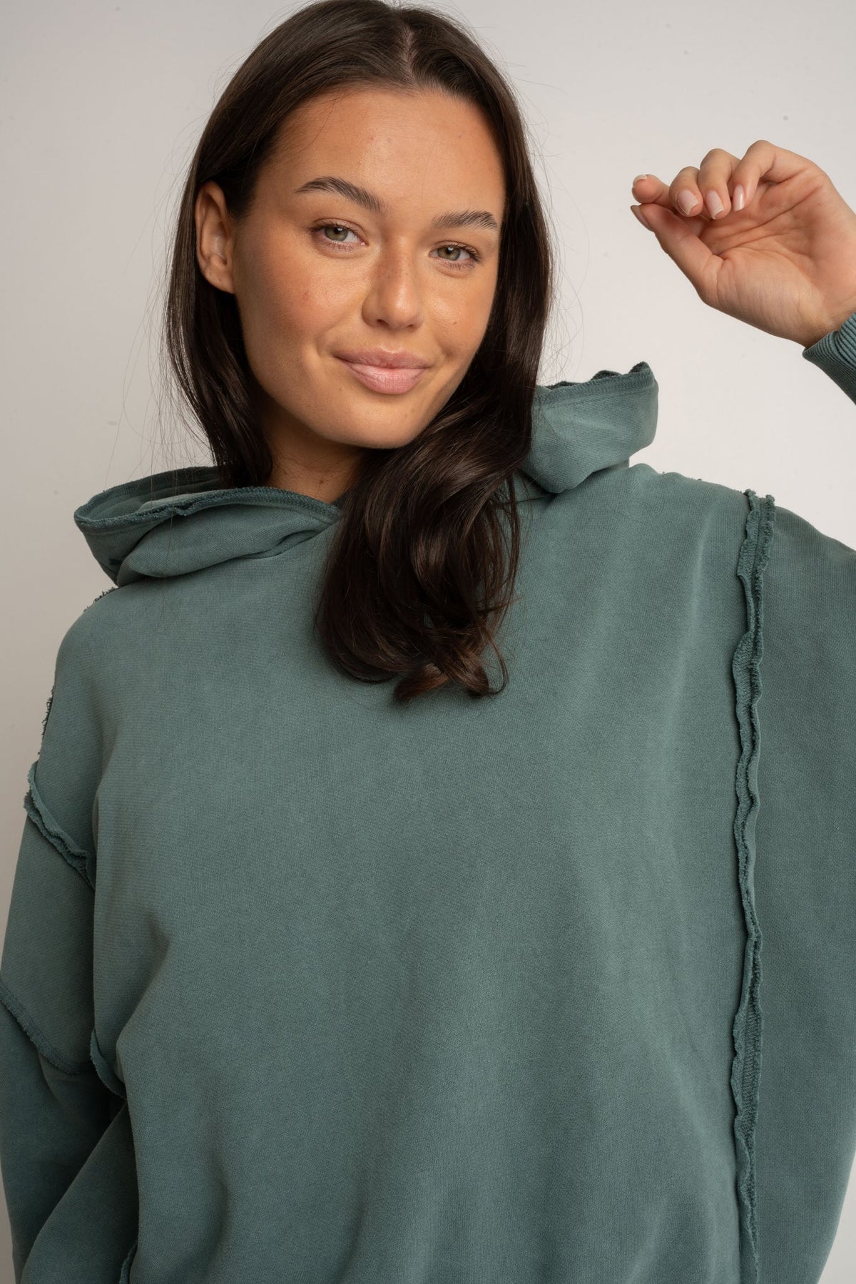 OVERSIZED WASHED SWEATSHIRT GREEN - OSLO