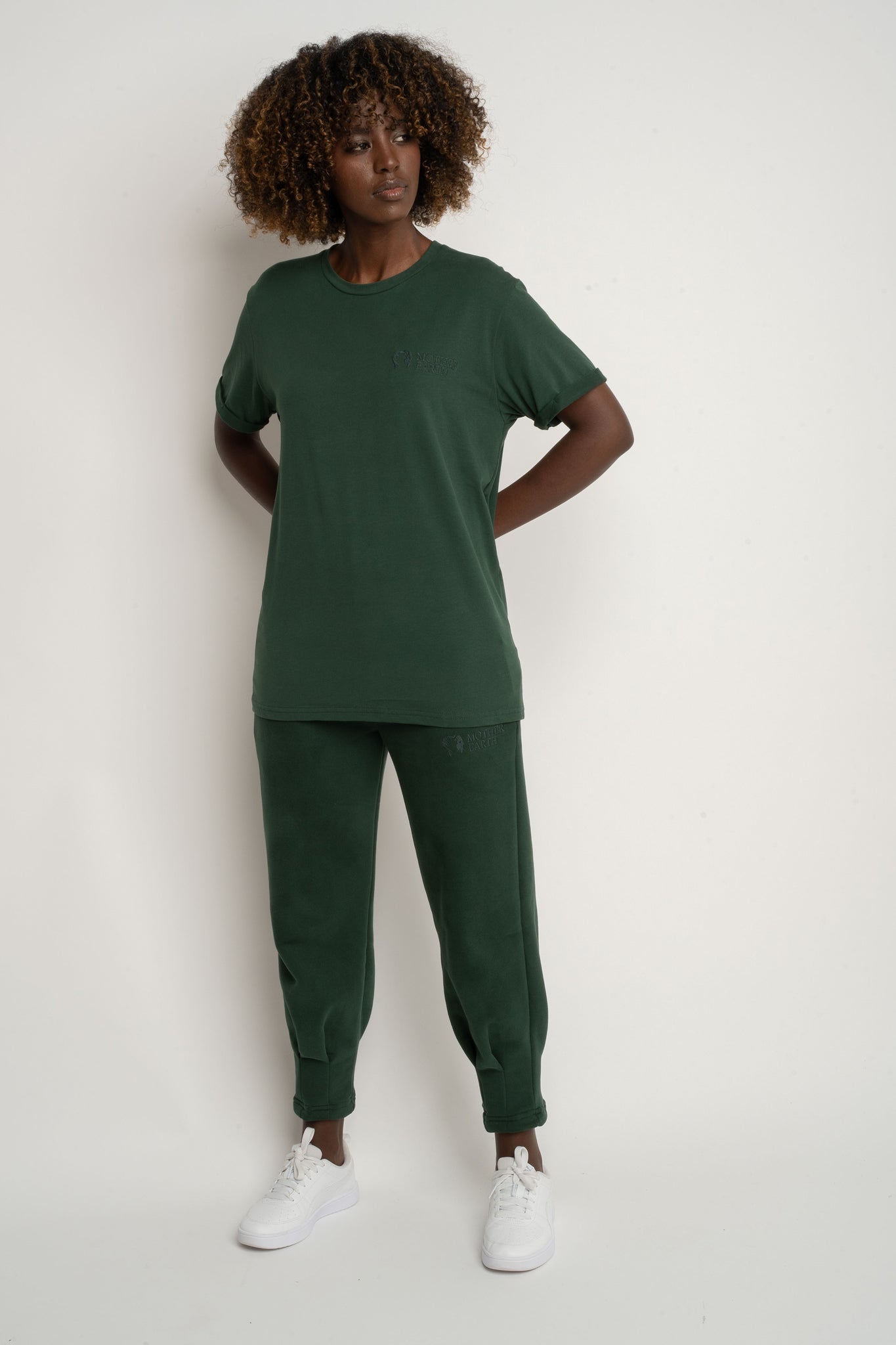 T-SHIRT DAMSKI CIEMNOZIELONY- MORAINE