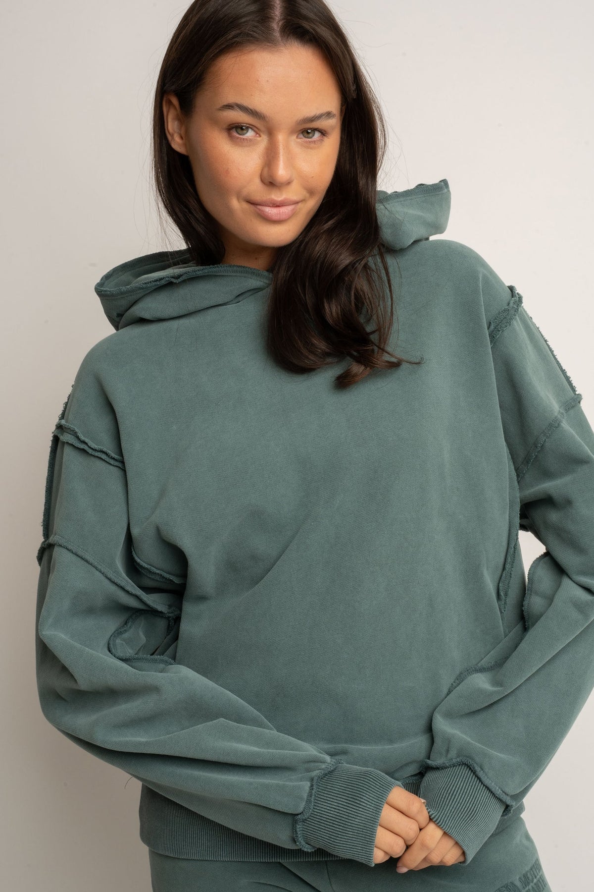 OVERSIZED WASHED SWEATSHIRT GREEN - OSLO