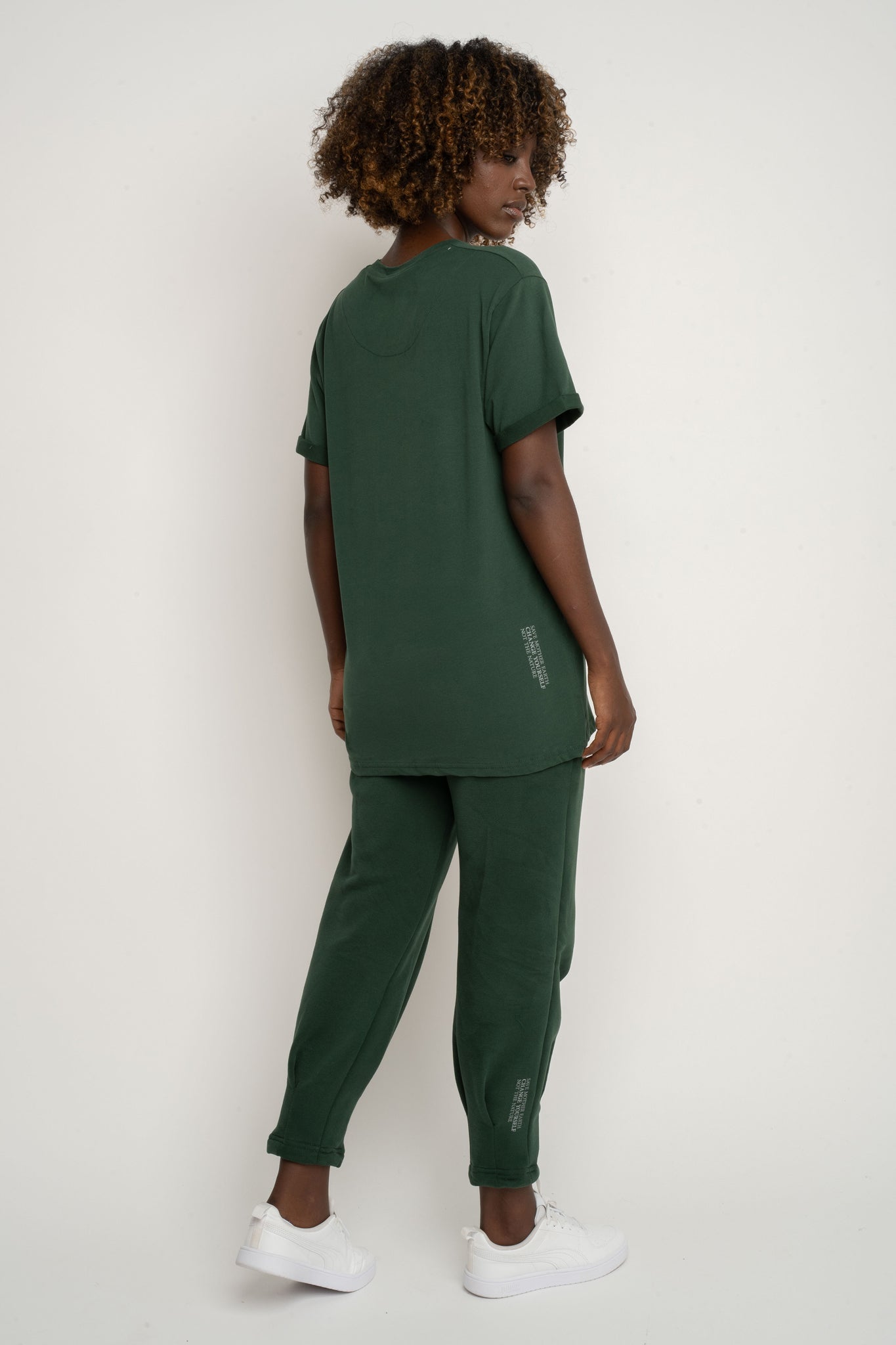 T-SHIRT DAMSKI CIEMNOZIELONY- MORAINE