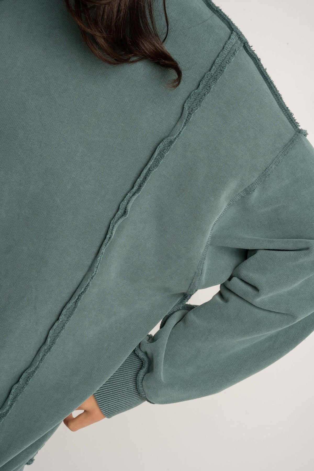 OVERSIZED WASHED SWEATSHIRT GREEN - OSLO