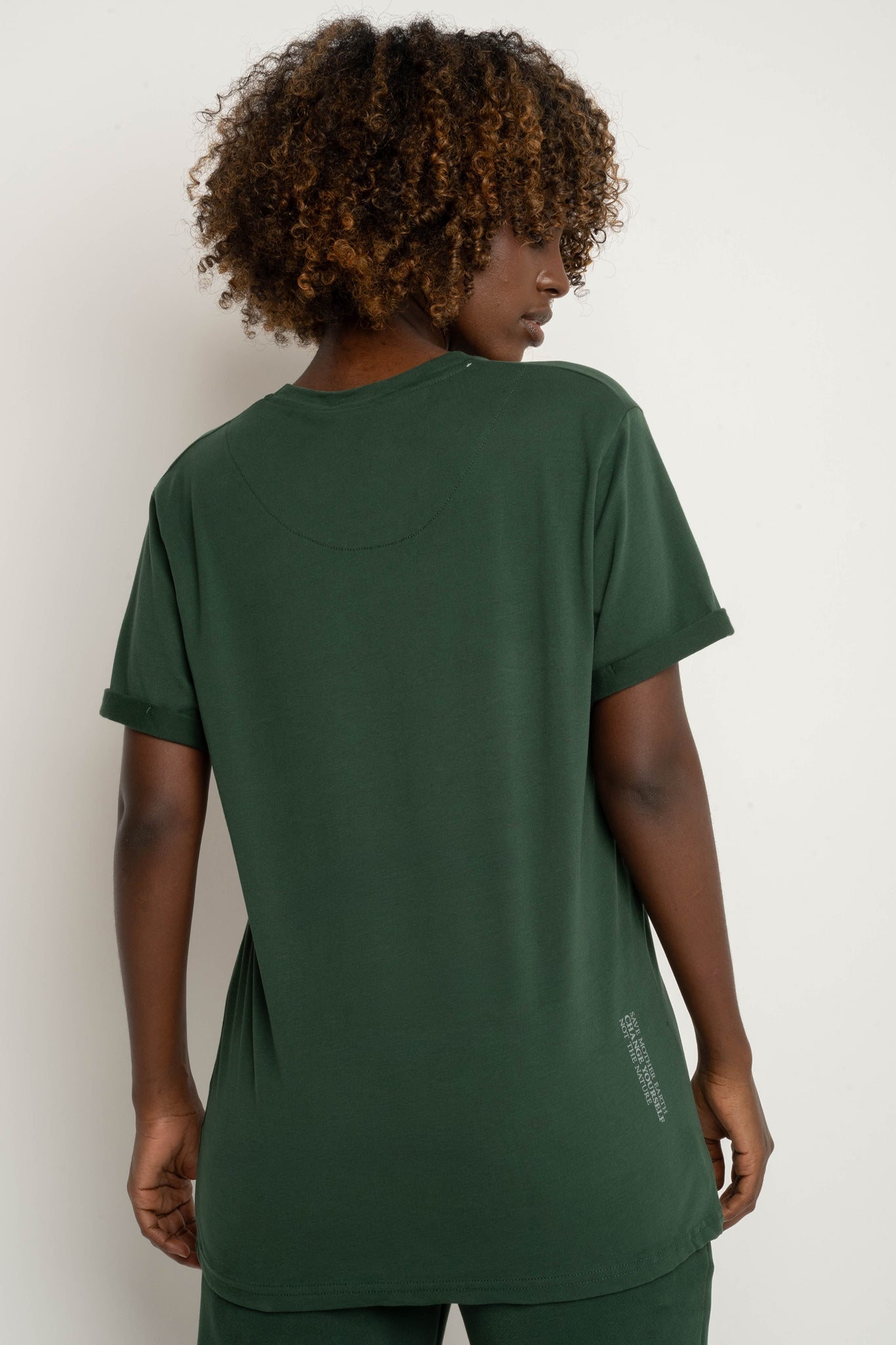 T-SHIRT DAMSKI CIEMNOZIELONY- MORAINE