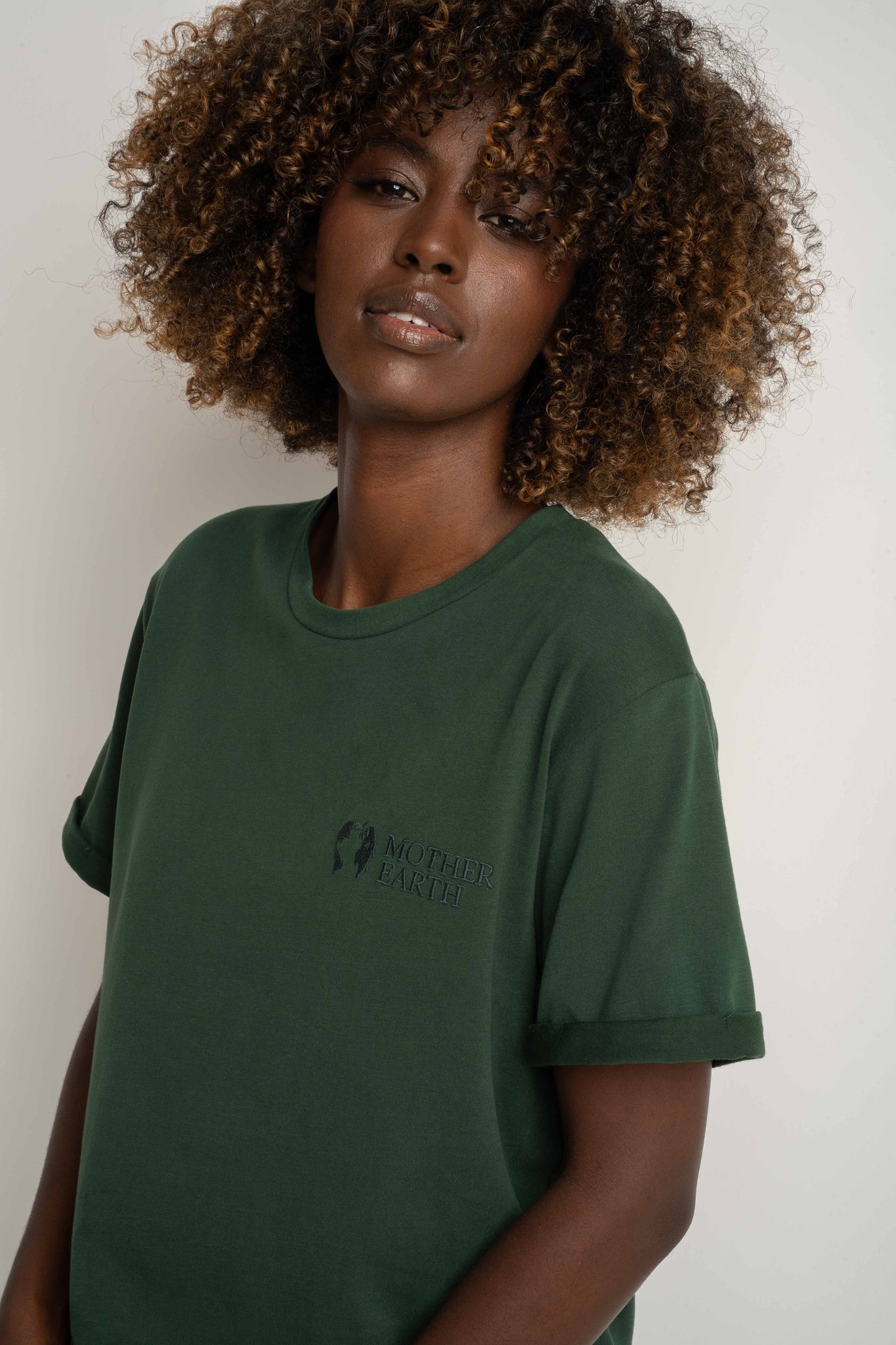 T-SHIRT DAMSKI CIEMNOZIELONY- MORAINE