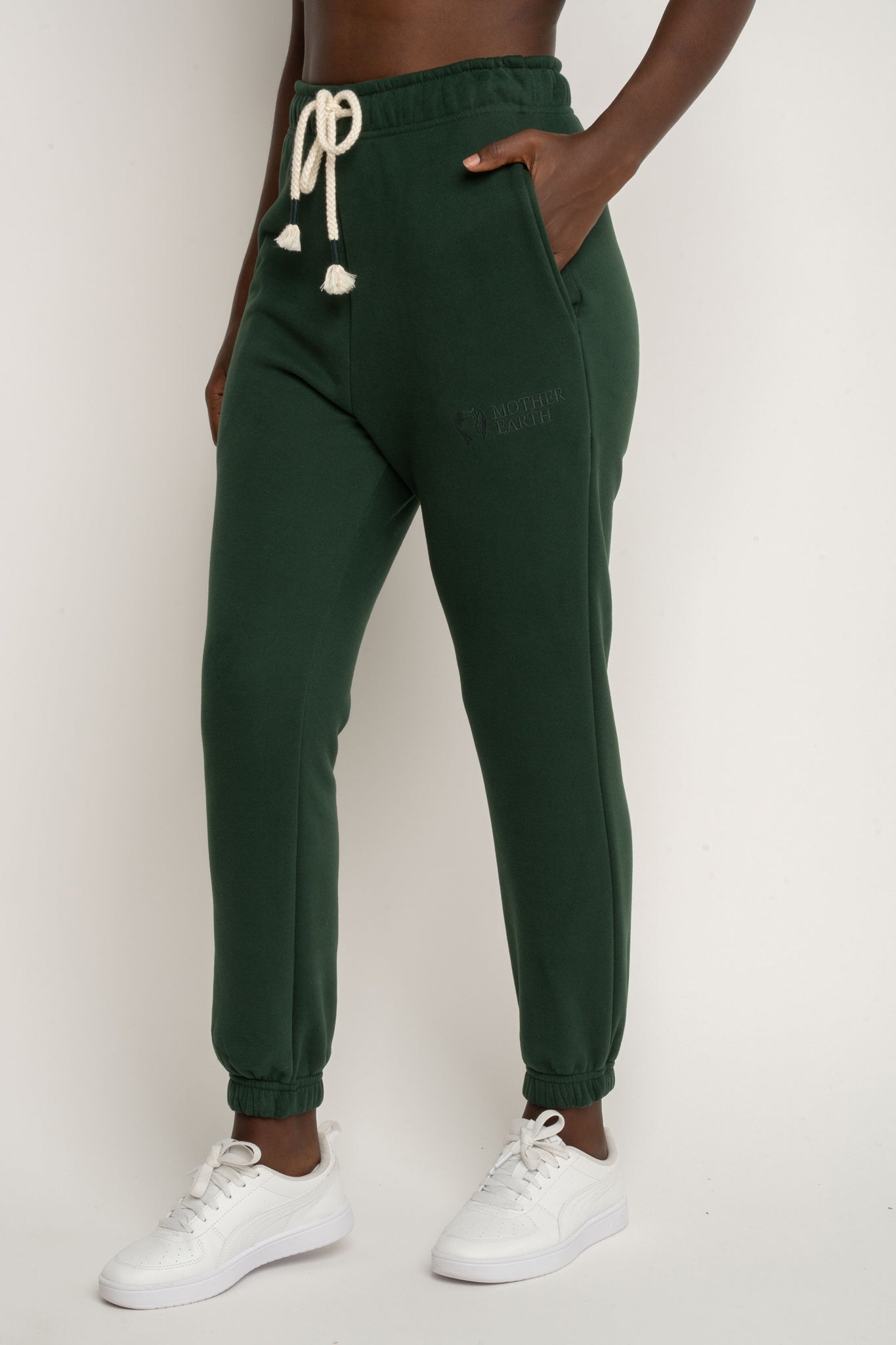 SPODNIE DRESOWE TYPU BAGGY CIEMNOZIELONE - KARPATOS