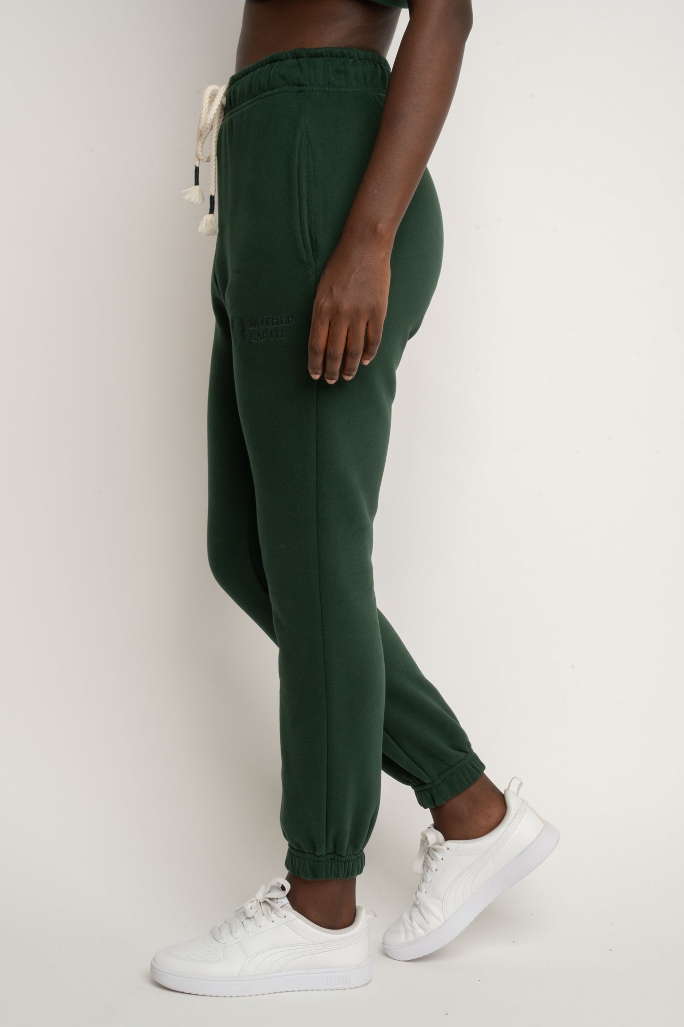 SPODNIE DRESOWE TYPU BAGGY CIEMNOZIELONE - KARPATOS