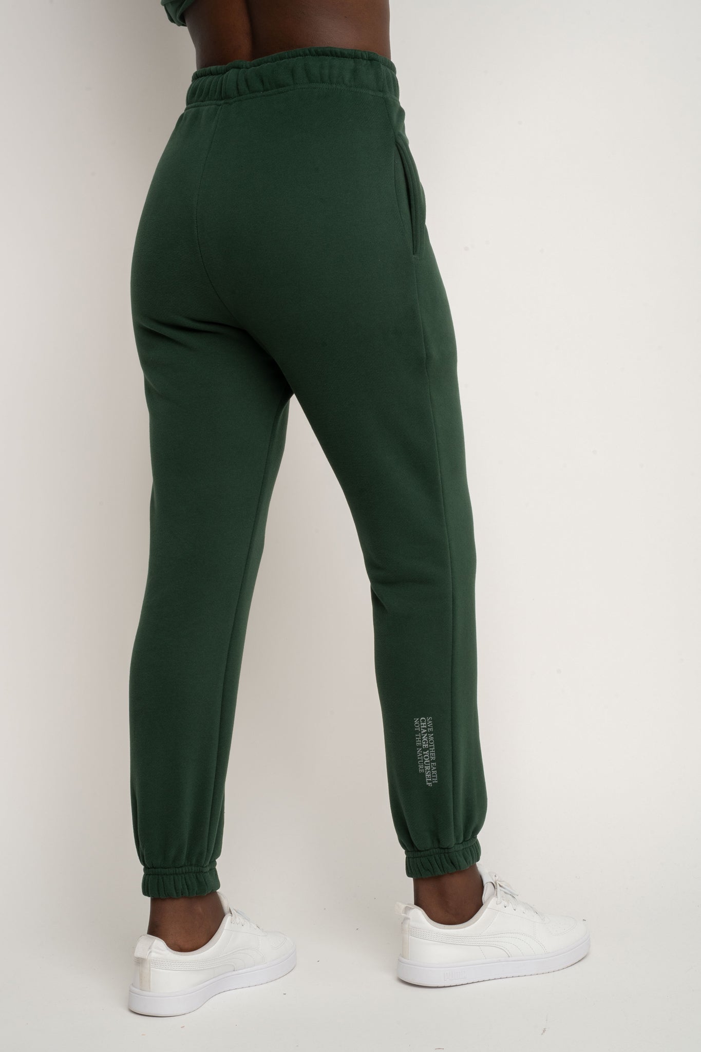 SPODNIE DRESOWE TYPU BAGGY CIEMNOZIELONE - KARPATOS