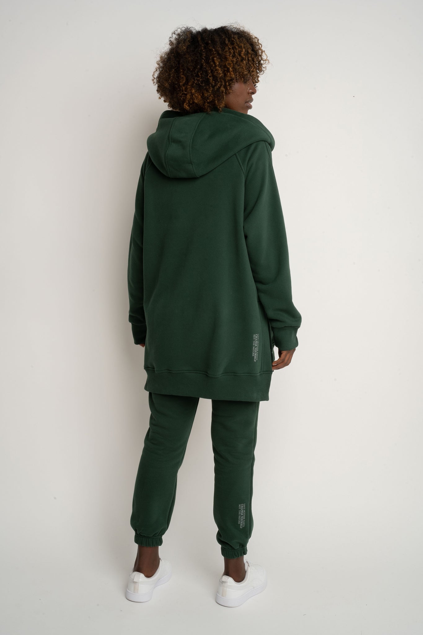 BLUZA Z KAPTUREM OVERSIZE CIEMNOZIELONA - ESMERALDA