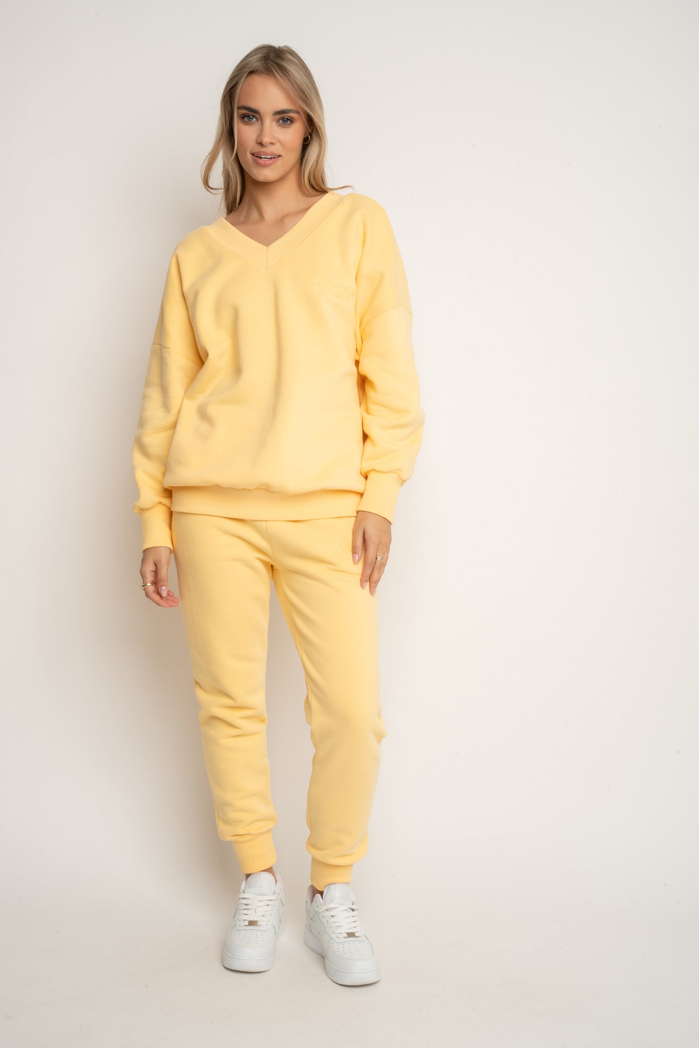 BLUZA Z DEKOLTEM OVERSIZE ŻÓŁTA - BISCOE