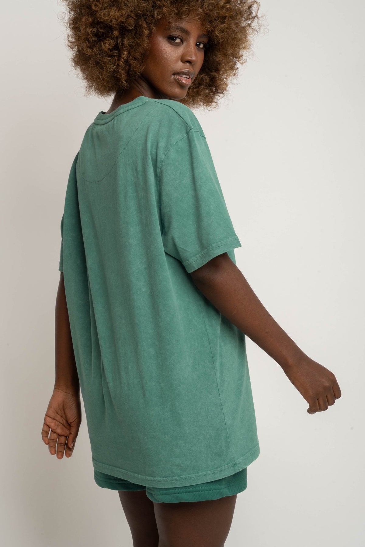 T-SHIRT Z EFEKTEM WASHED ZIELONY - TAHOE