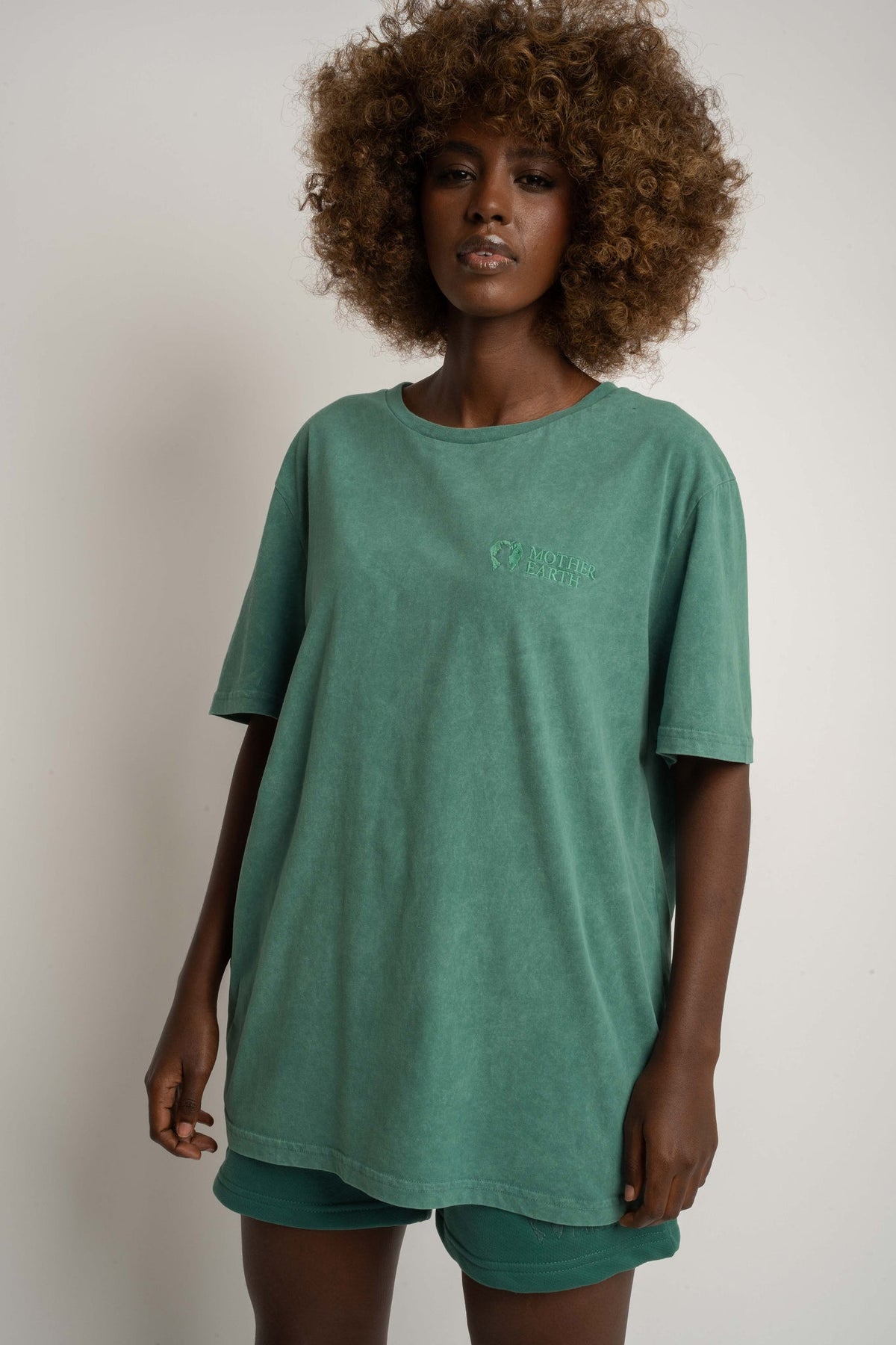 T-SHIRT Z EFEKTEM WASHED ZIELONY - TAHOE