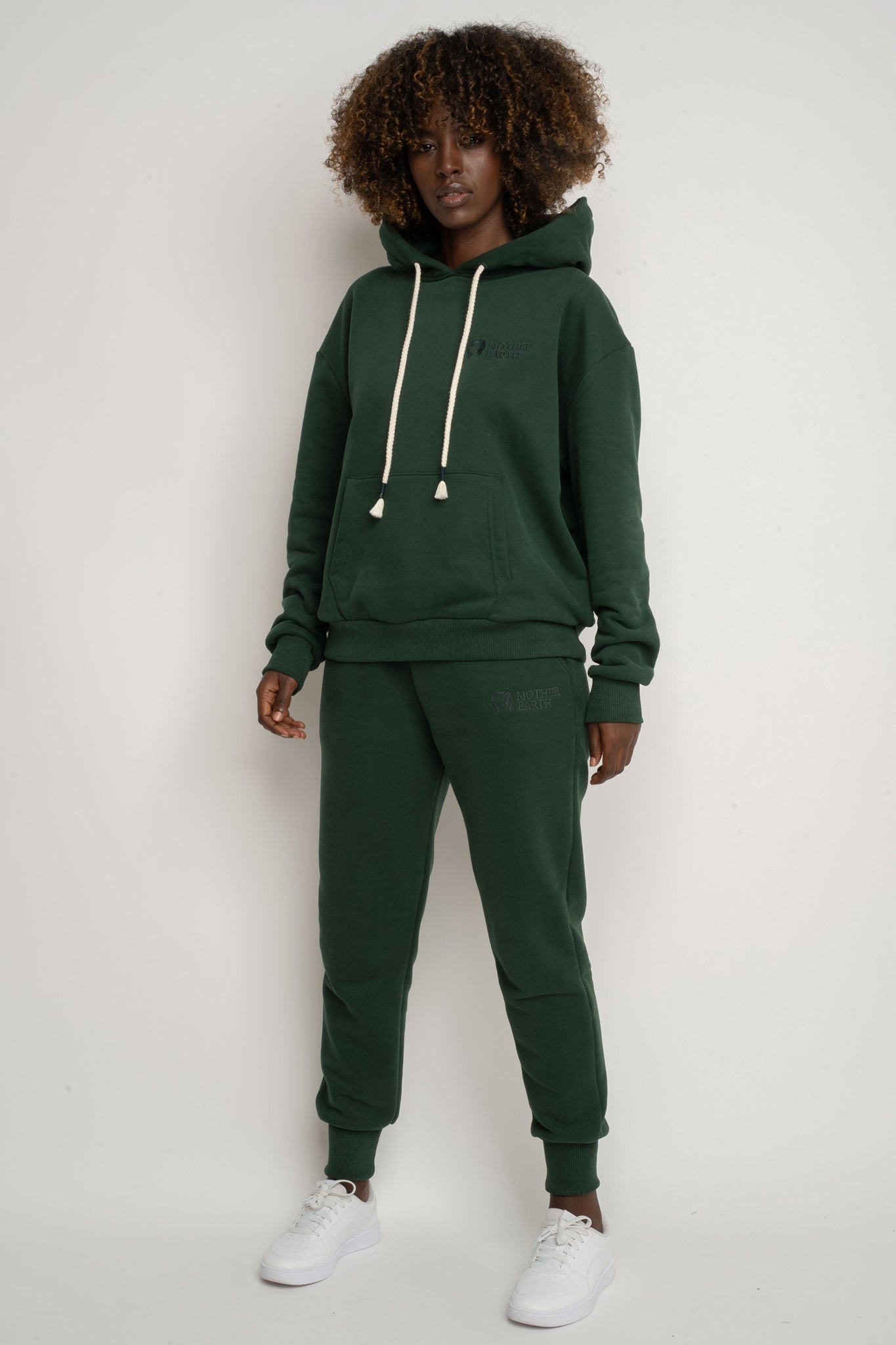 BLUZA Z KAPTUREM CIEMNOZIELONA - MOHELI