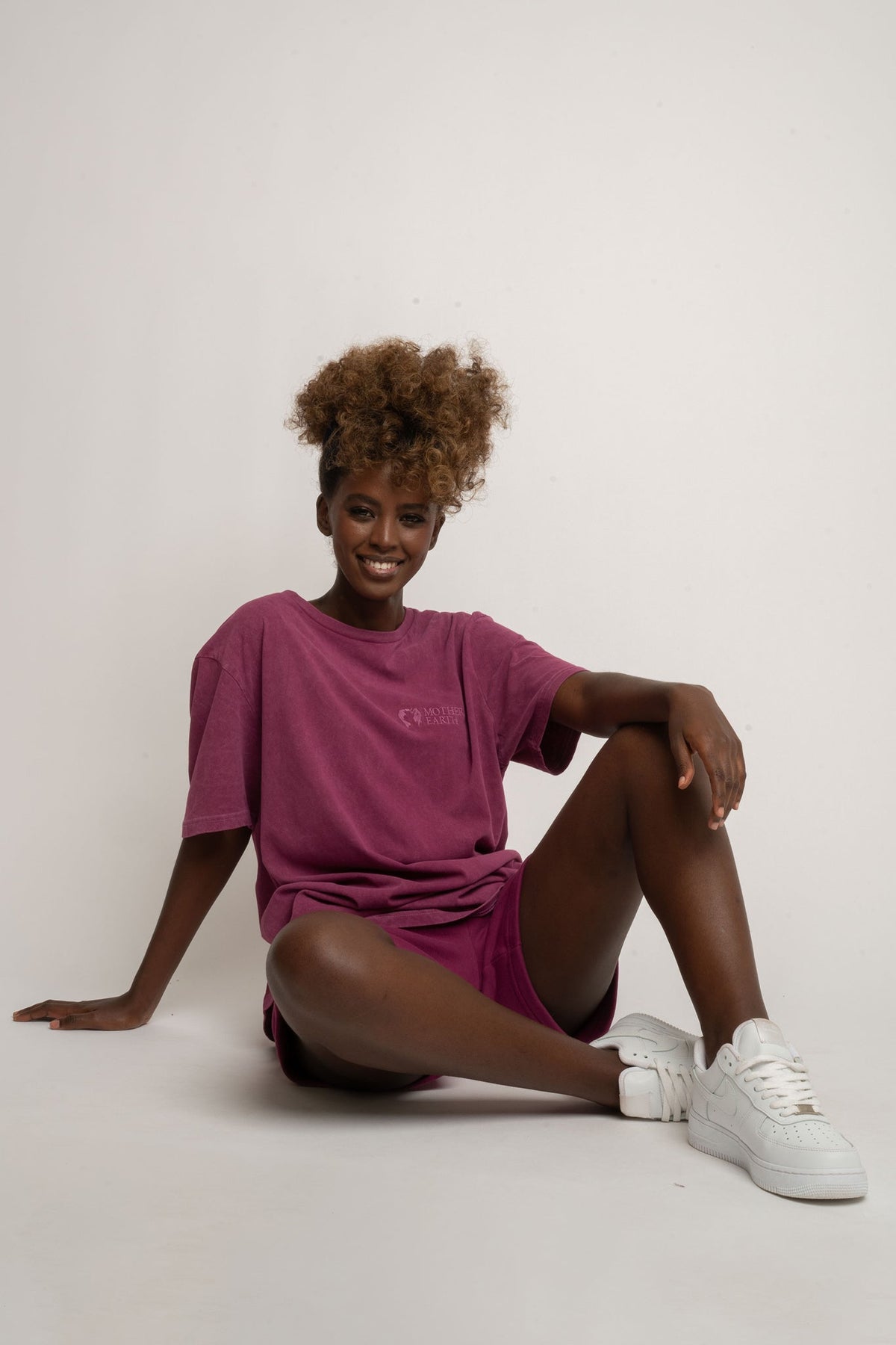 T-SHIRT Z EFEKTEM WASHED BURGUNDOWY - TAHOE