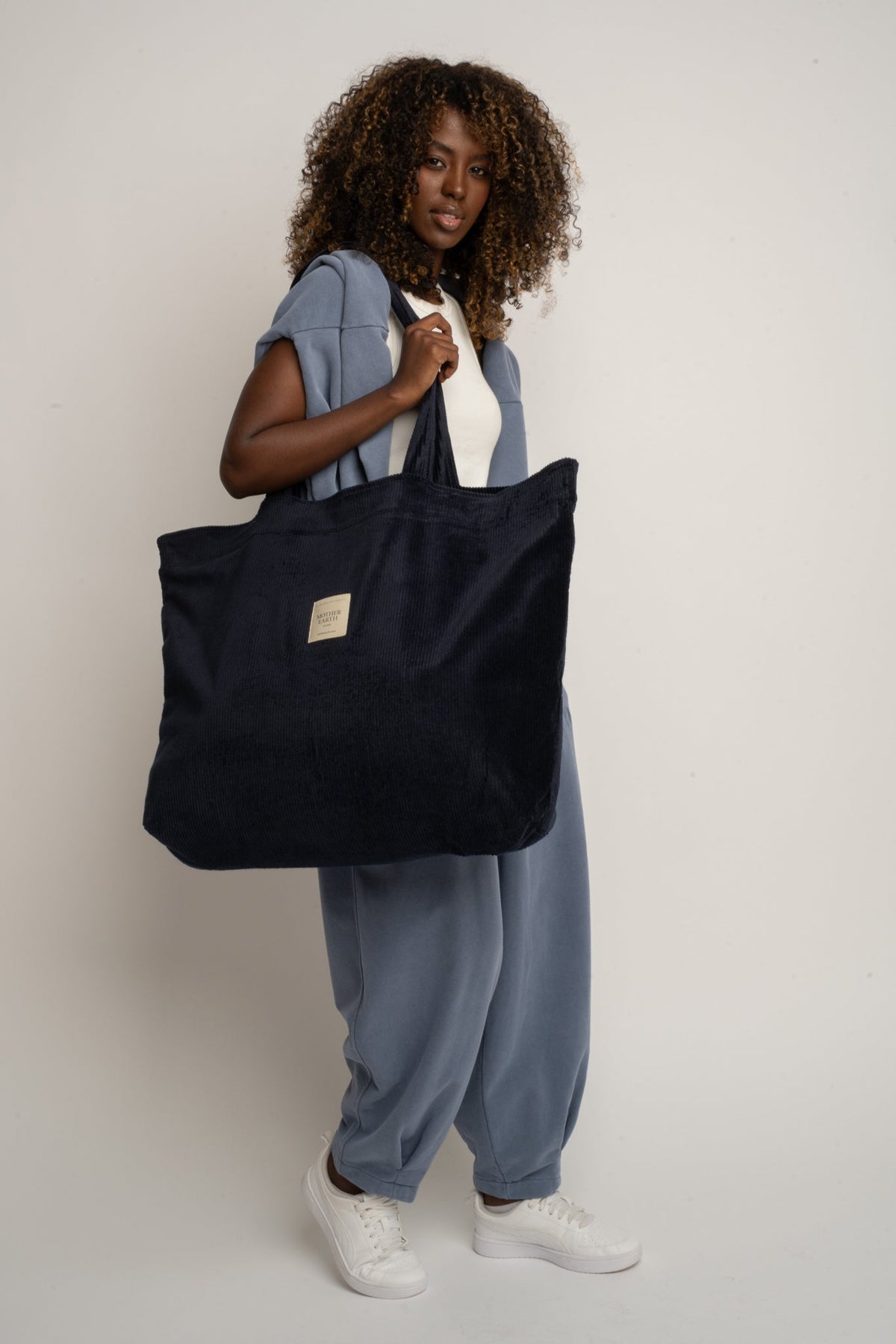 TORBA TYPU SHOPPER  BAG CIEMNIOGRANATOWA - ADALAR