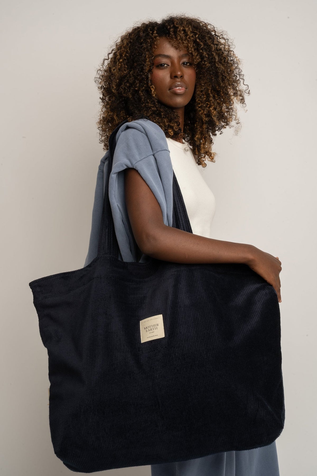 TORBA TYPU SHOPPER  BAG CIEMNIOGRANATOWA - ADALAR