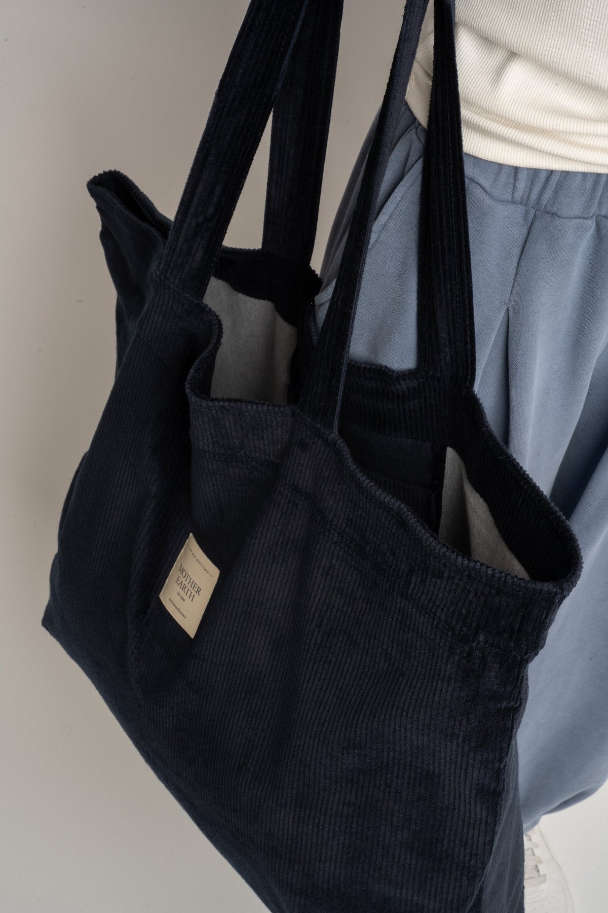 TORBA TYPU SHOPPER  BAG CIEMNIOGRANATOWA - ADALAR