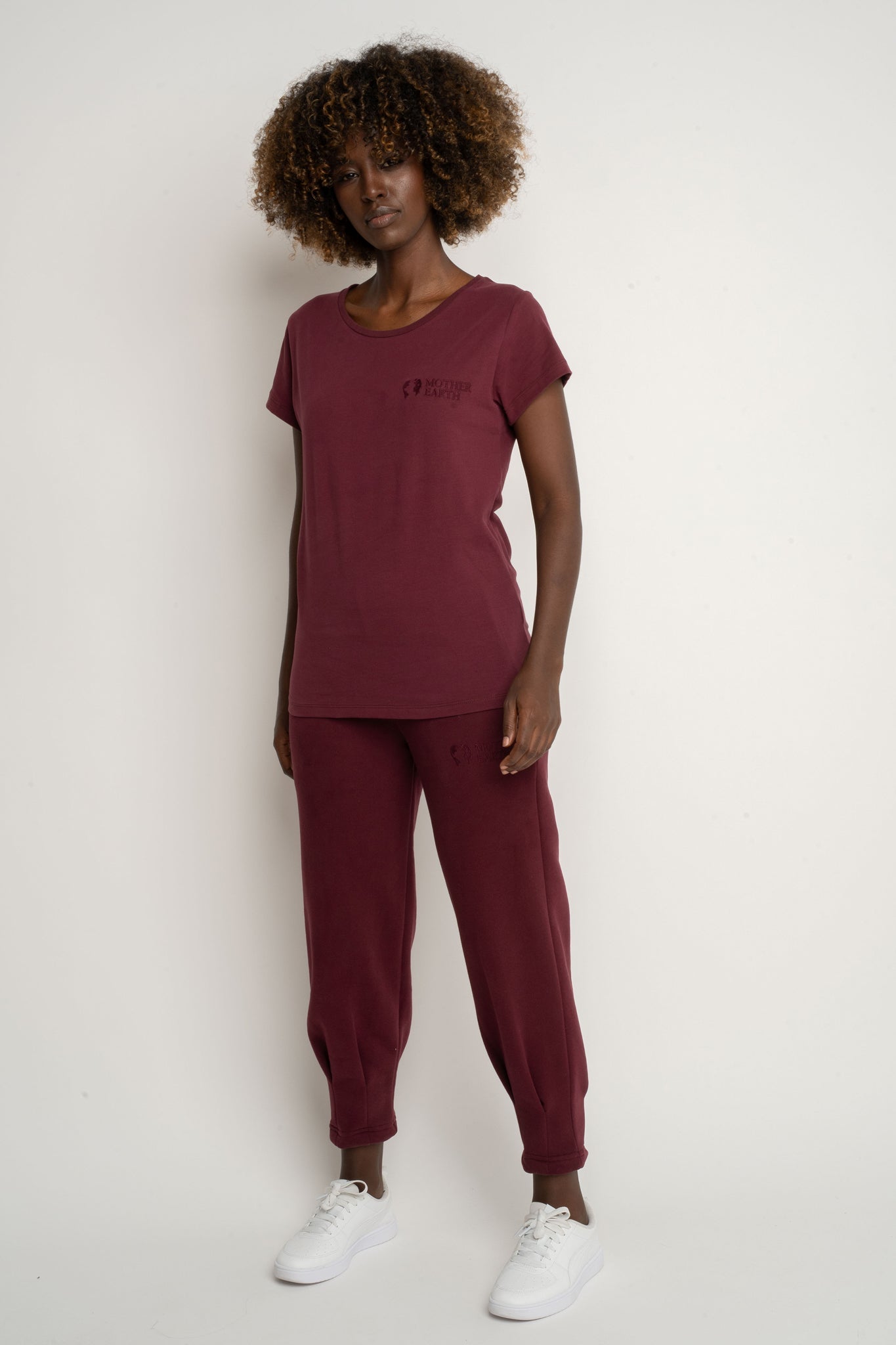 T-SHIRT DAMSKI BORDOWY - PETIT