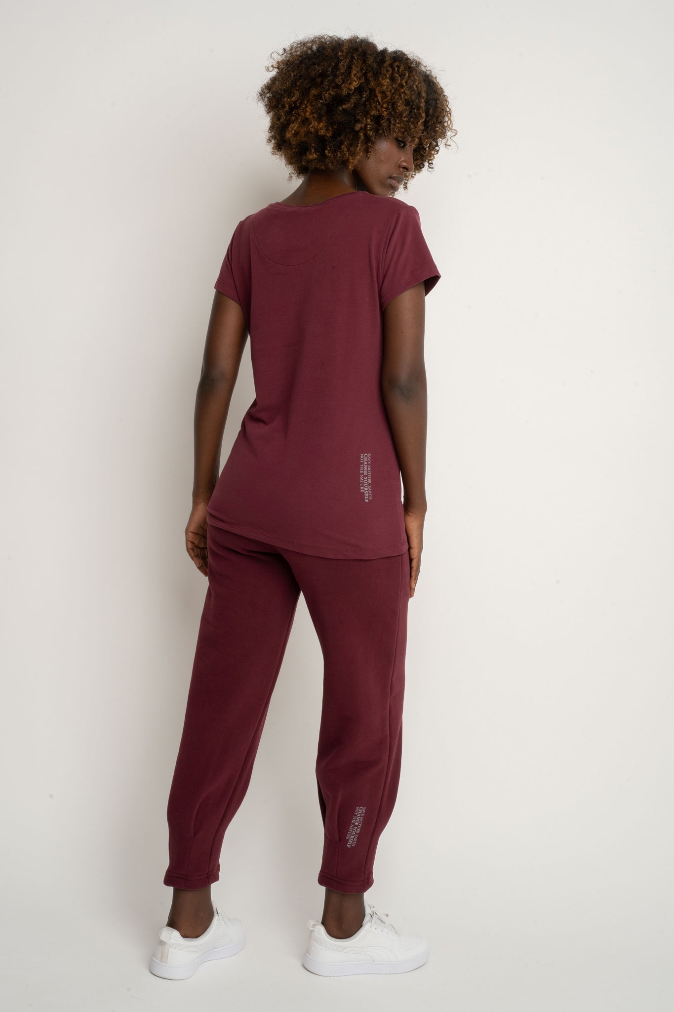 T-SHIRT DAMSKI BORDOWY - PETIT