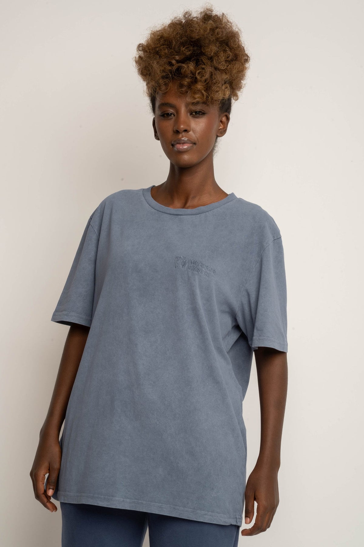T-SHIRT Z EFEKTEM WASHED GRANATOWY - TAHOE
