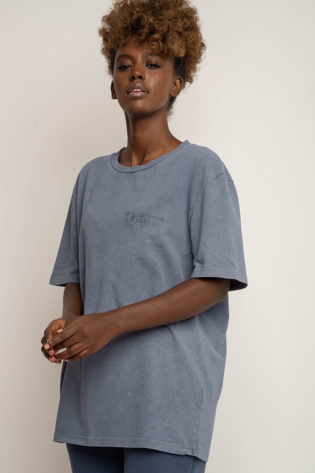 T-SHIRT Z EFEKTEM WASHED GRANATOWY - TAHOE