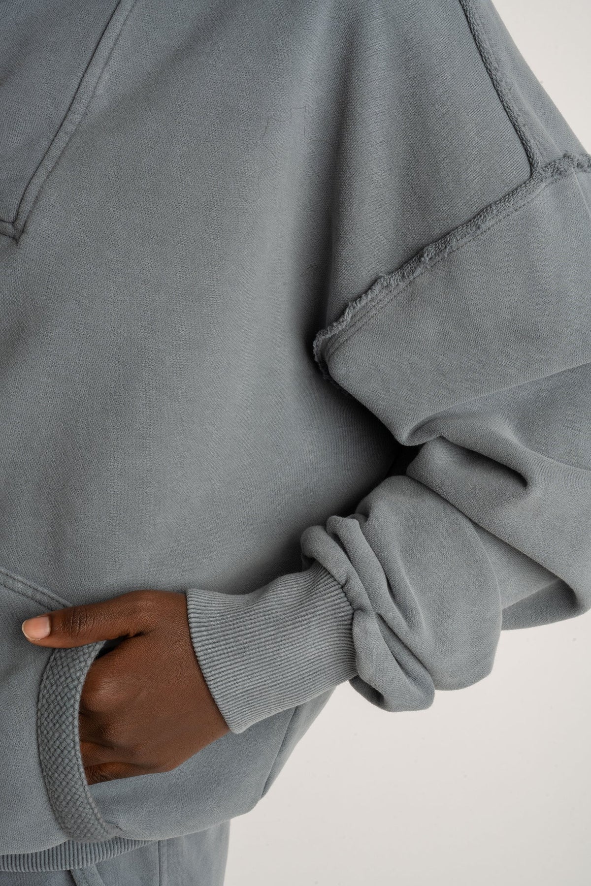 WASHED EFFECT ANTHRACITE SWEATSHIRT - KUOPIO