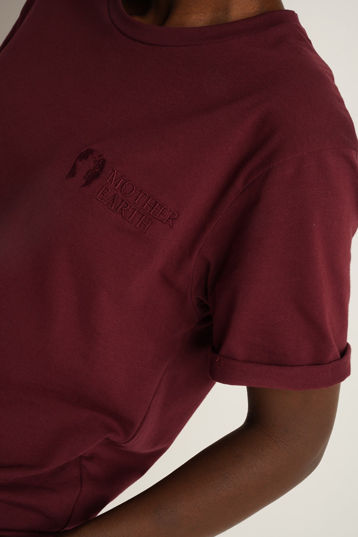 T-SHIRT DAMSKI BORDOWY - MORAINE