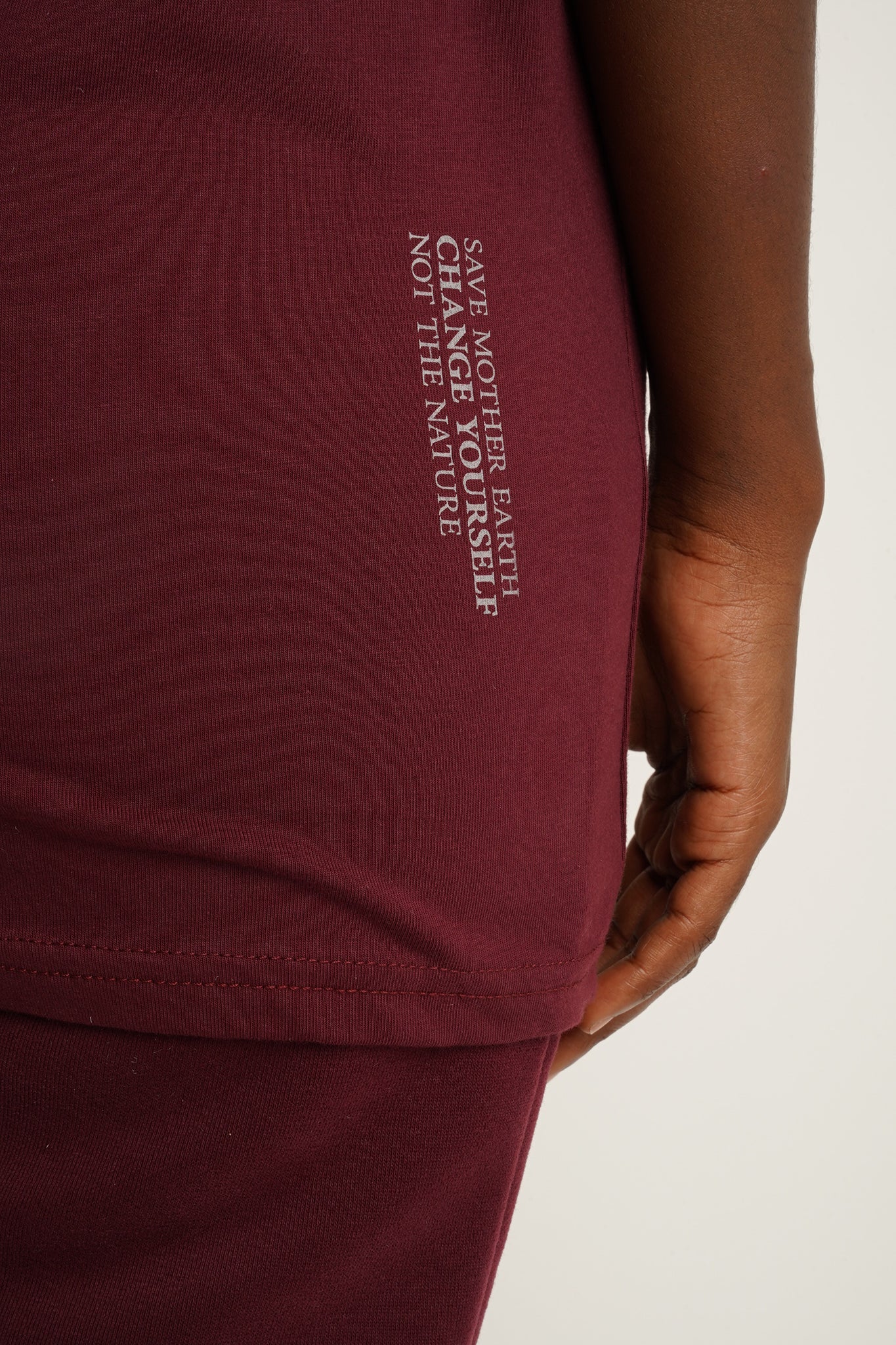 T-SHIRT DAMSKI BORDOWY - MORAINE