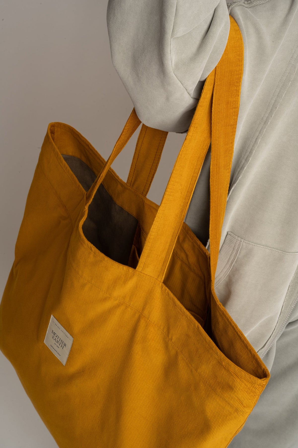 TORBA TYPU SHOPPER BAG MUSZTARDOWA  - ADALAR