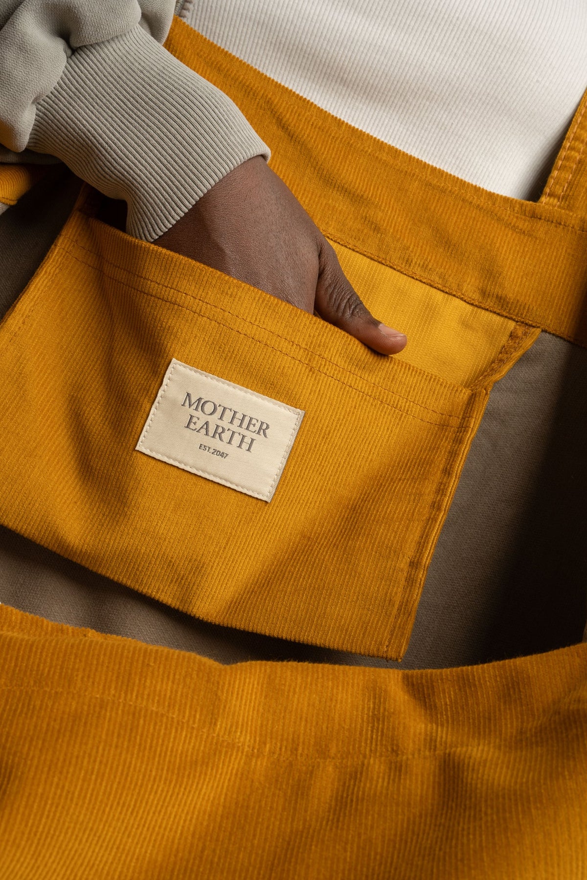 TORBA TYPU SHOPPER BAG MUSZTARDOWA  - ADALAR