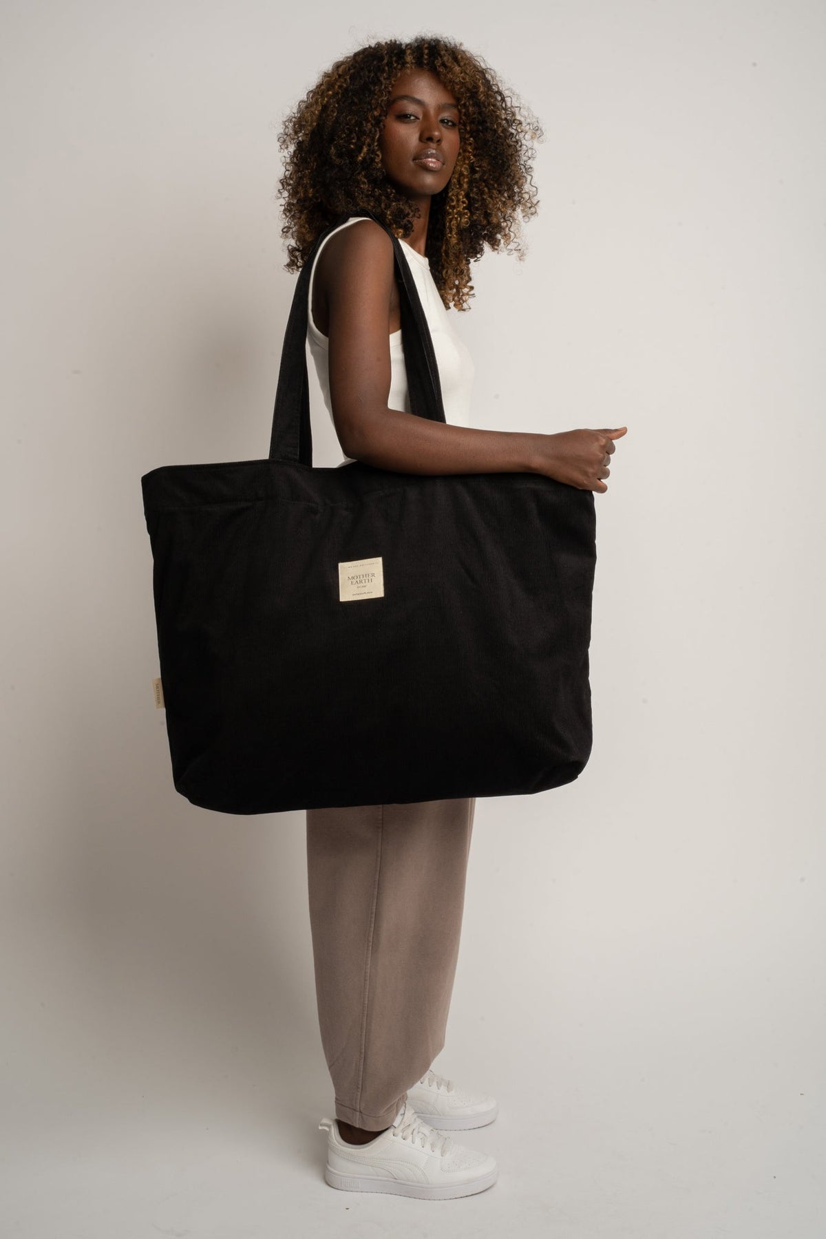TORBA TYPU SHOPPER  BAG CZARNA - ADALAR