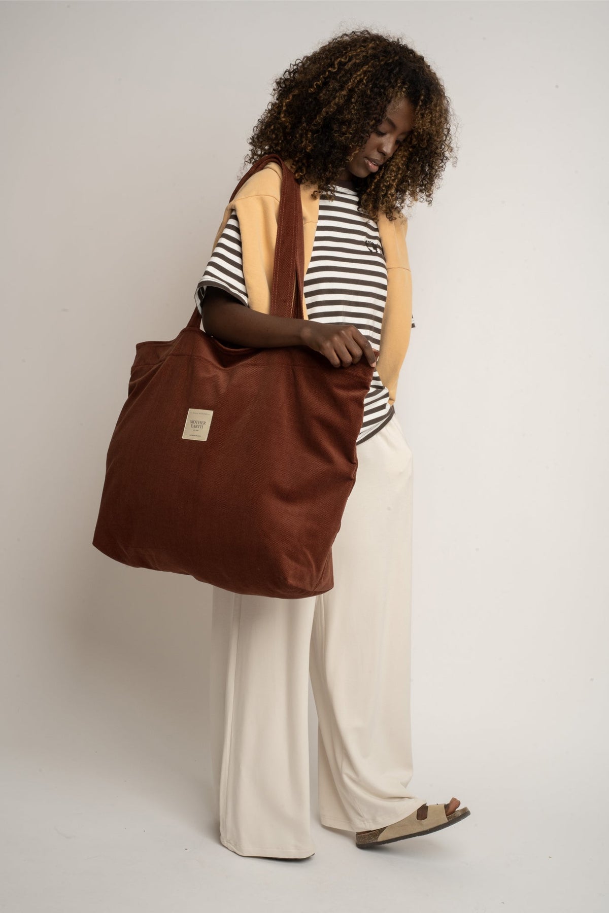 TORBA TYPU SHOPPER  BAG MIEDZIANA - ADALAR