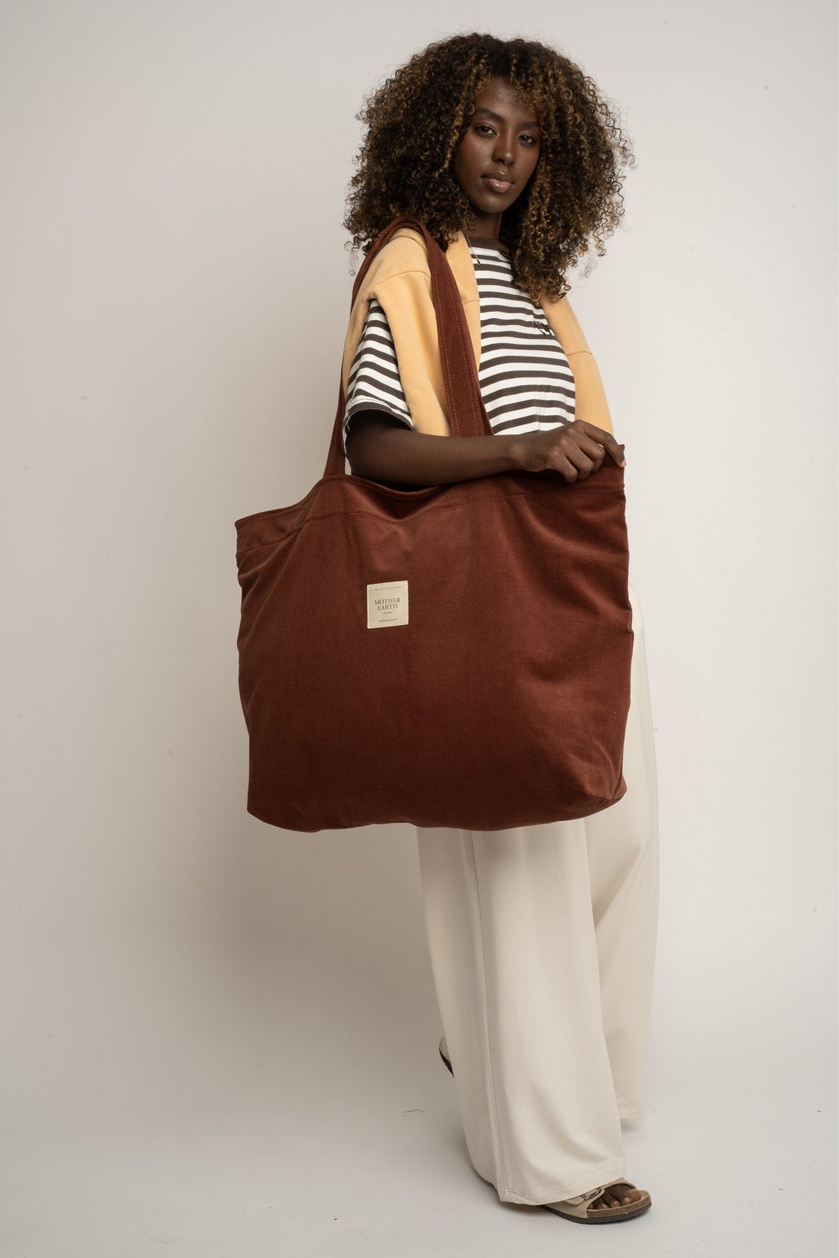 TORBA TYPU SHOPPER  BAG MIEDZIANA - ADALAR