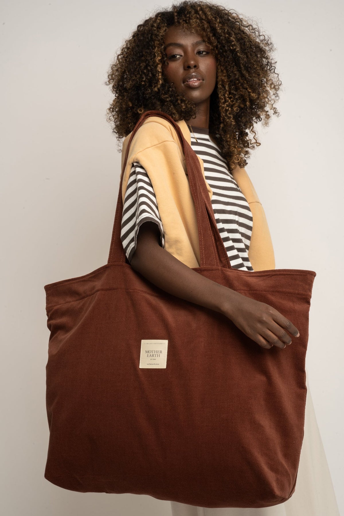 TORBA TYPU SHOPPER  BAG MIEDZIANA - ADALAR