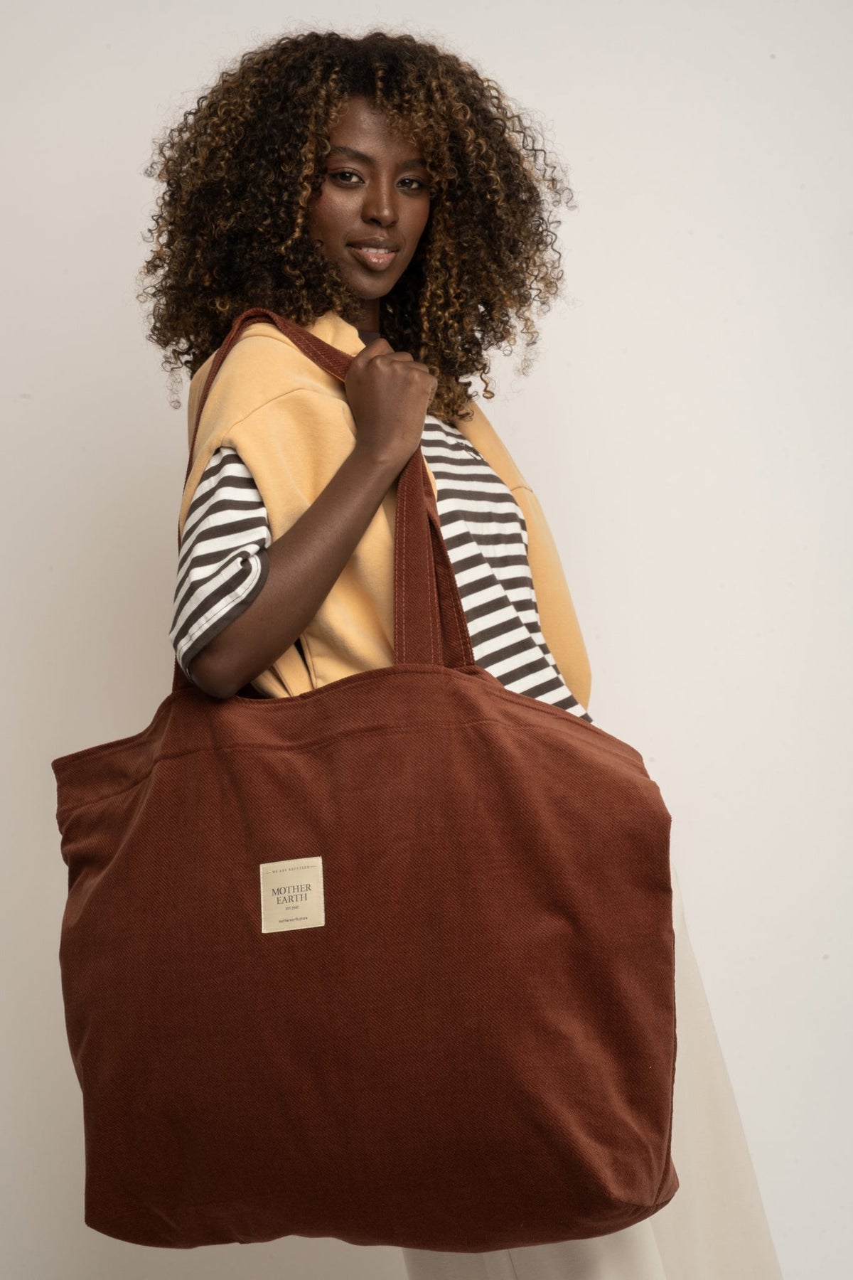 TORBA TYPU SHOPPER  BAG MIEDZIANA - ADALAR
