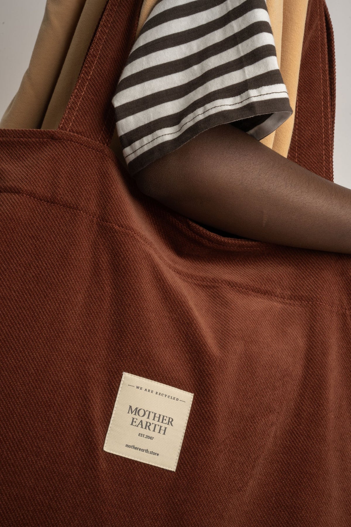 TORBA TYPU SHOPPER  BAG MIEDZIANA - ADALAR