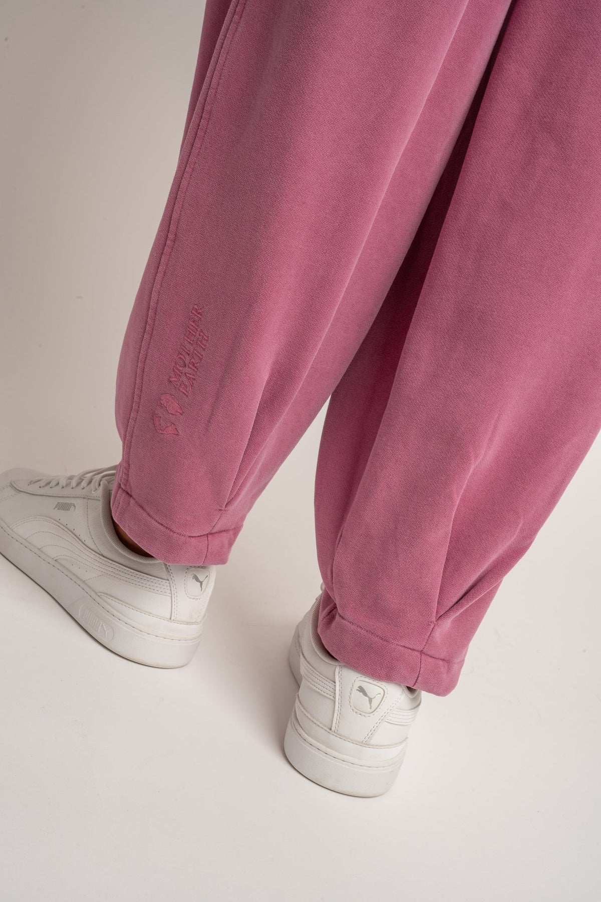 PINK WASHED BALLOON FIT JOGGERS - RIBE TALL