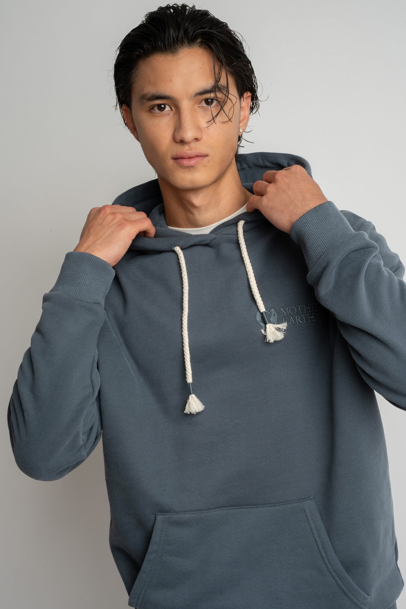 MĘSKA BLUZA Z KAPTUREM 2nd DROP GRAFITOWA - ASTON