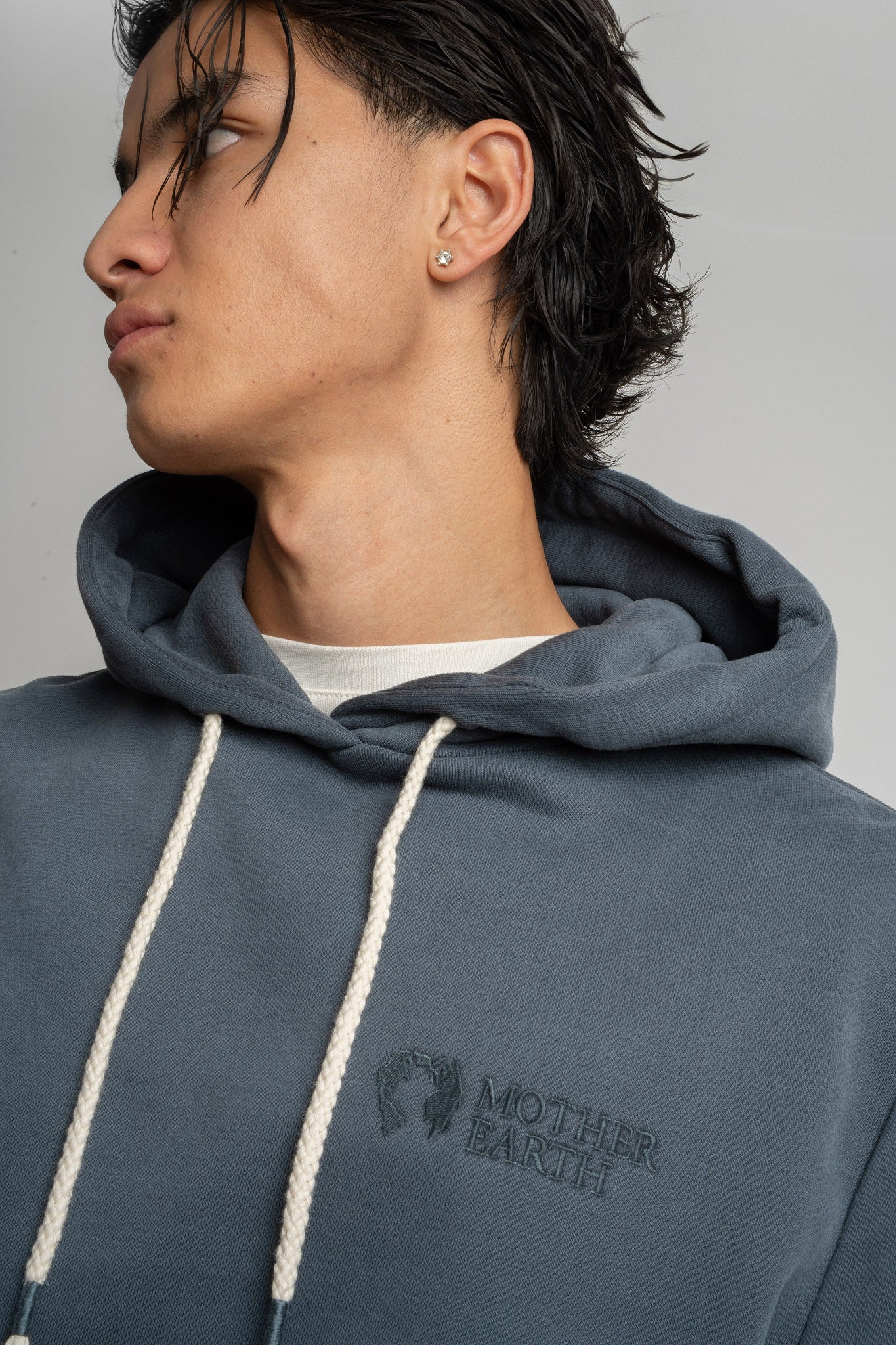 MĘSKA BLUZA Z KAPTUREM 2nd DROP GRAFITOWA - ASTON