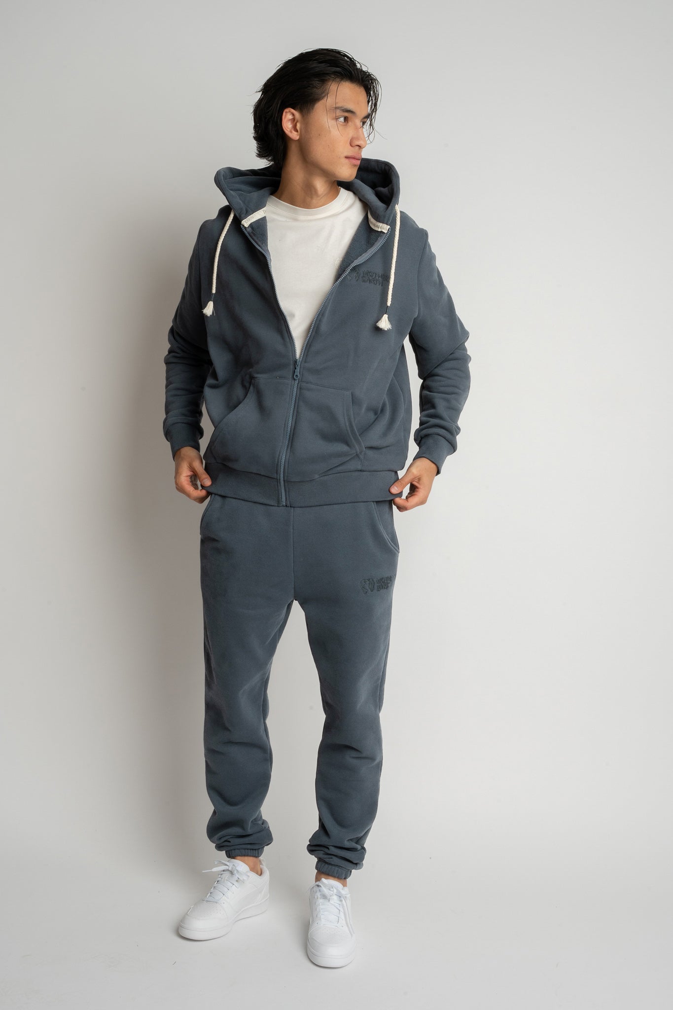 MĘSKA BLUZA Z KAPTUREM 2nd DROP GRAFITOWA - NASSAU