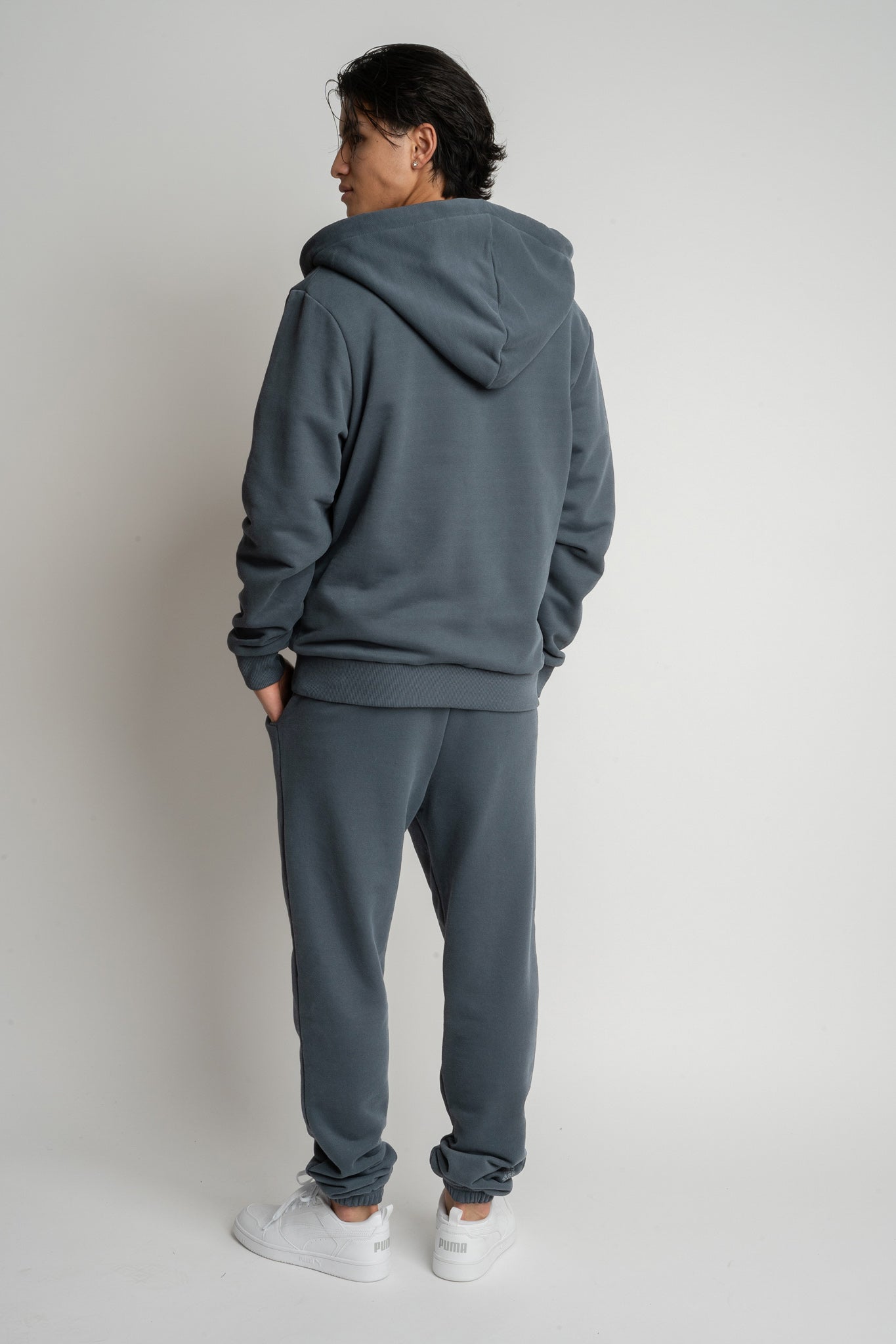 MĘSKA BLUZA Z KAPTUREM 2nd DROP GRAFITOWA - NASSAU