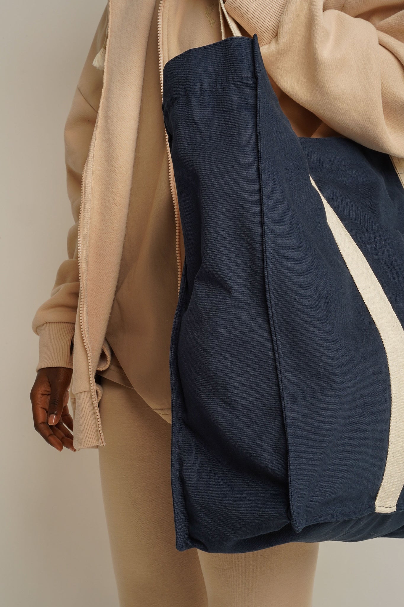 TORBA TYPU SHOPPER  BAG JEANSOWA NAVY3 - LIDO