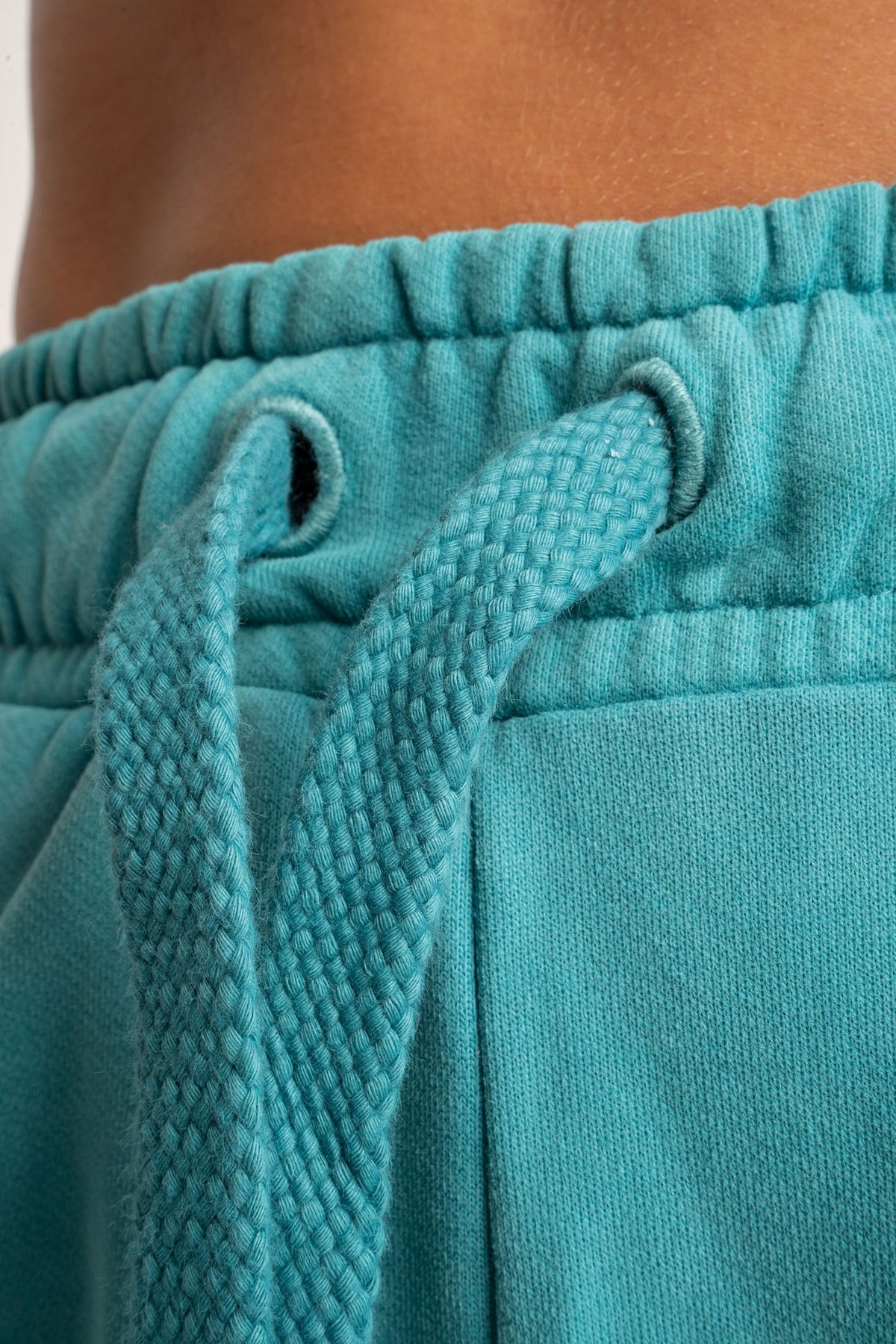 REGULAR FIT WASHED-EFFECT SWEATPANTS - TURQUOISE - LAHTI