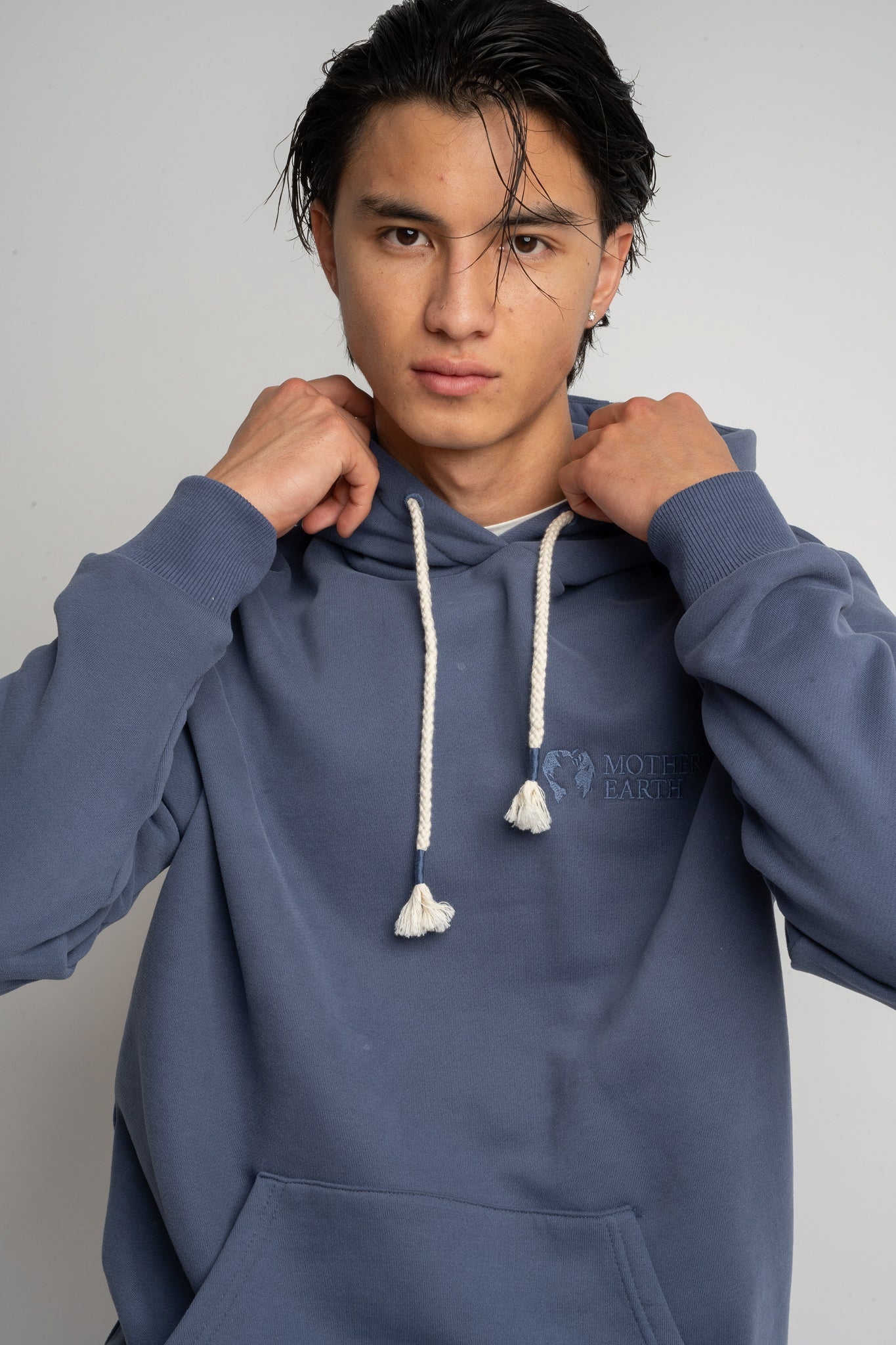 MĘSKA BLUZA Z KAPTUREM 2nd DROP GRANATOWA - ASTON