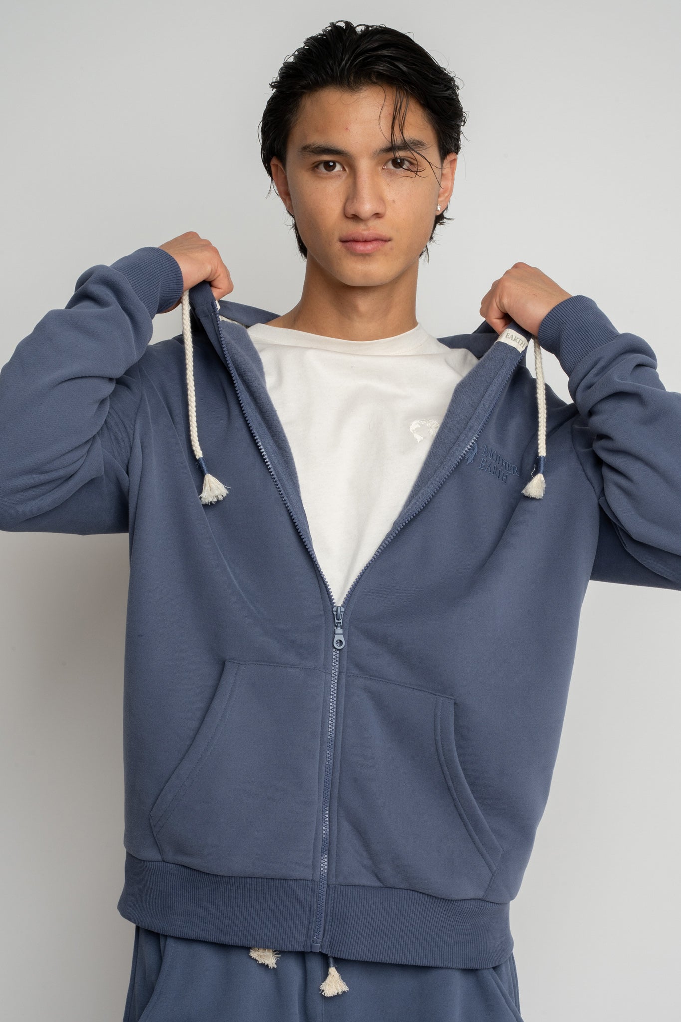 MĘSKA BLUZA Z KAPTUREM 2nd DROP GRANATOWA - NASSAU