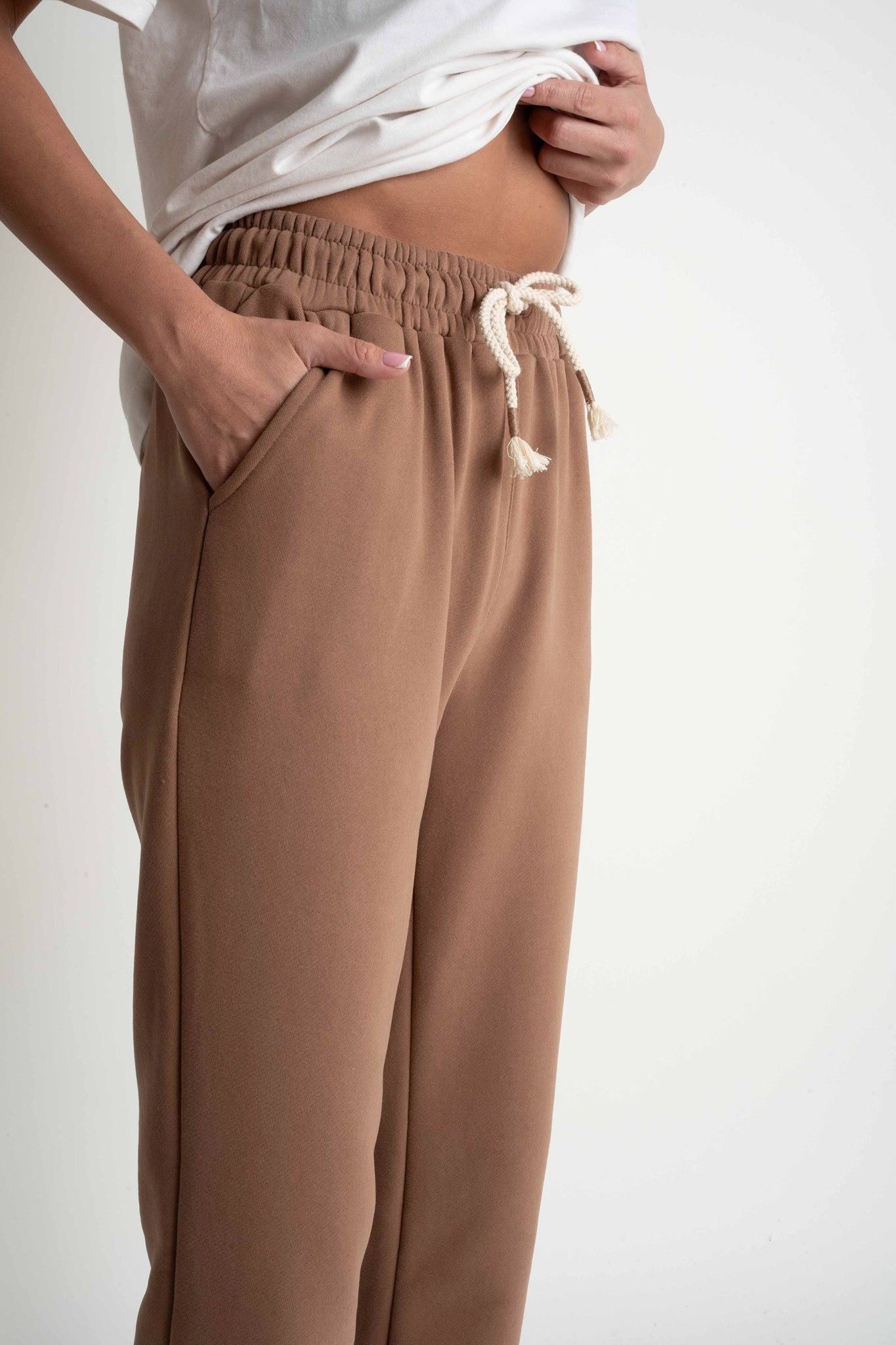 SPODNIE DRESOWE REGULAR FIT 2nd DROP BRĄZOWE - MILOS