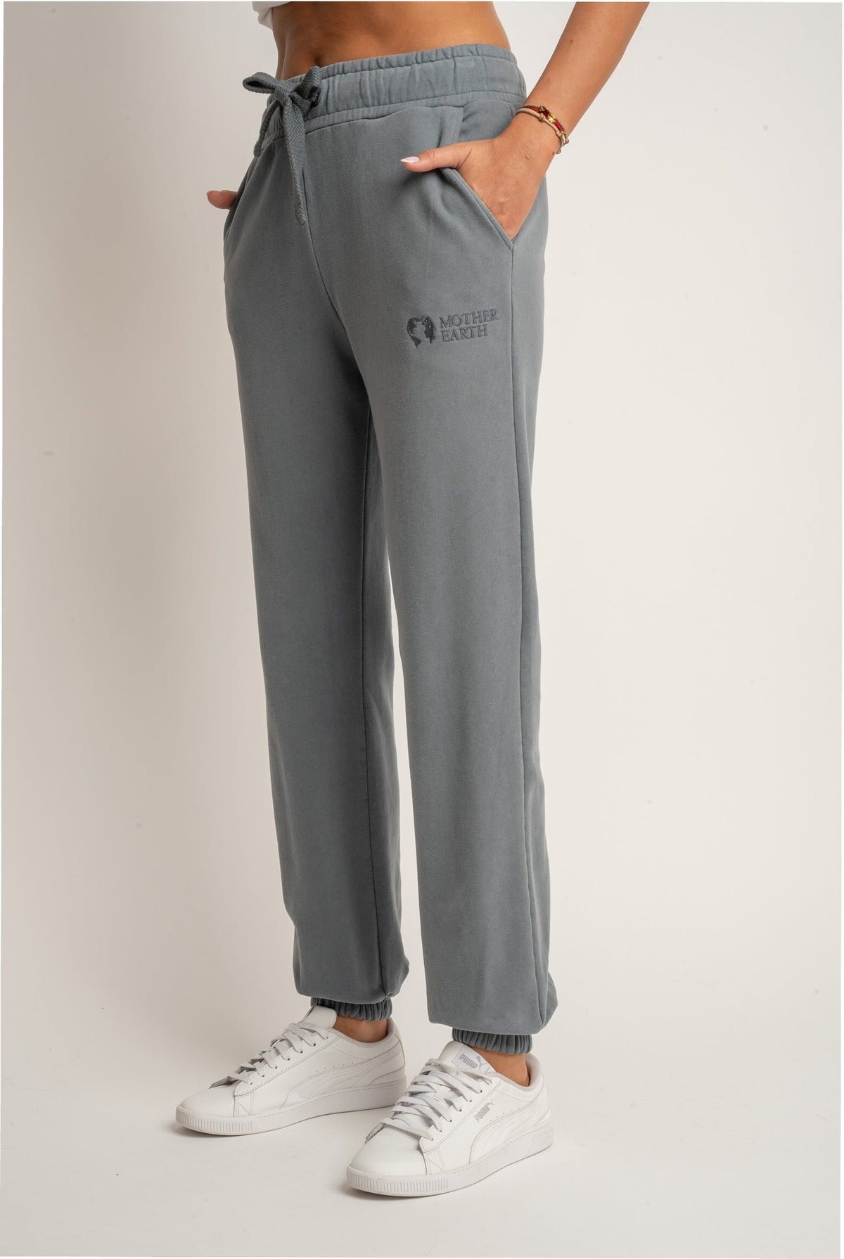 SPODNIE DRESOWE REGULAR FIT Z EFEKTEM WASHED ANTRACYTOWE - LAHTI