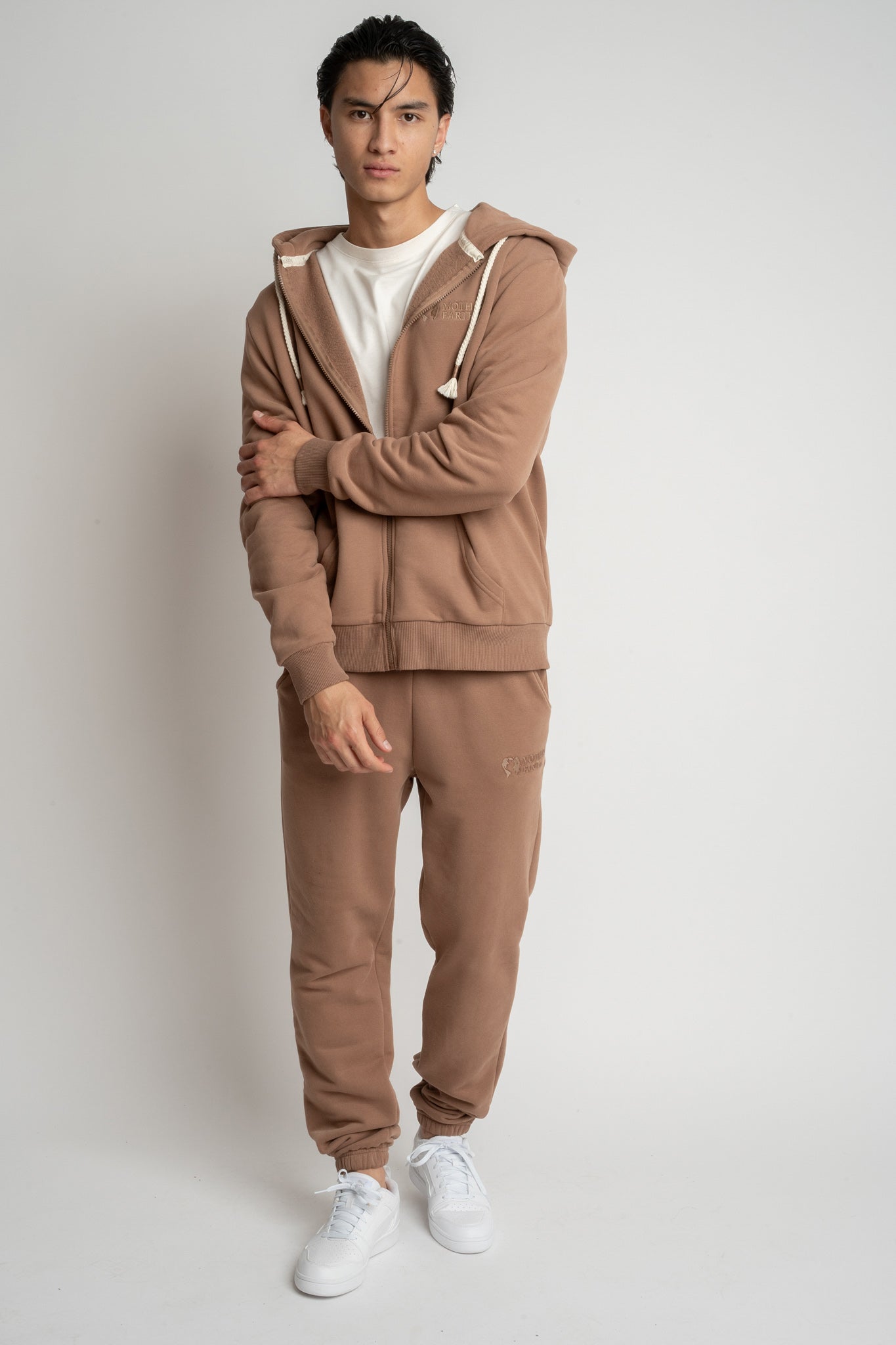 MĘSKA BLUZA Z KAPTUREM 2nd DROP BRĄZOWA- NASSAU